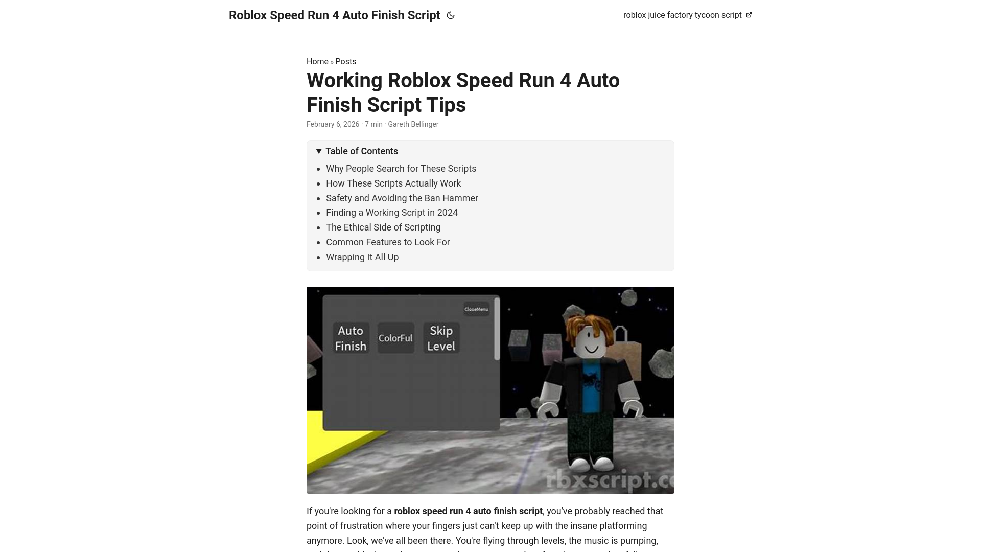 website screenshot of https://roblox-speed-run-4-auto-finish-script.pages.dev/