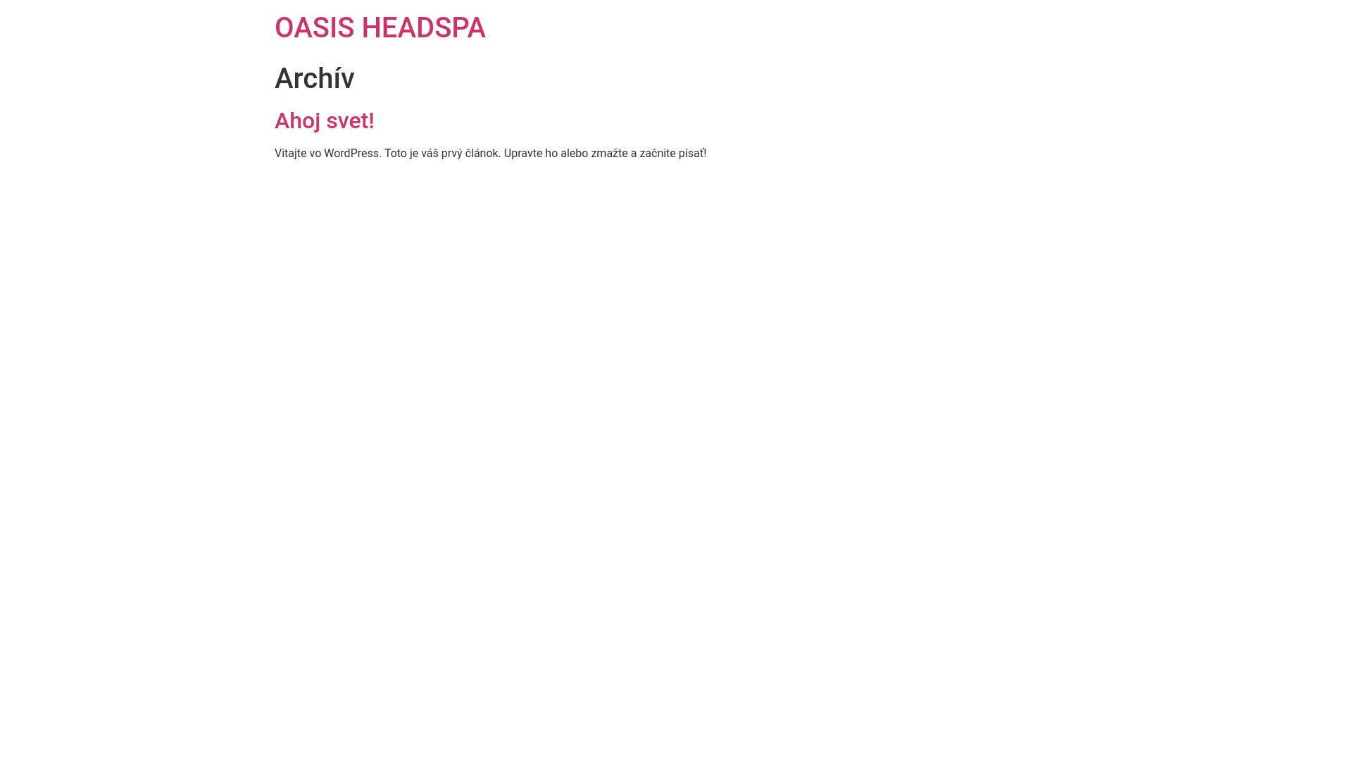 website screenshot of https://oasisheadspa.sk/