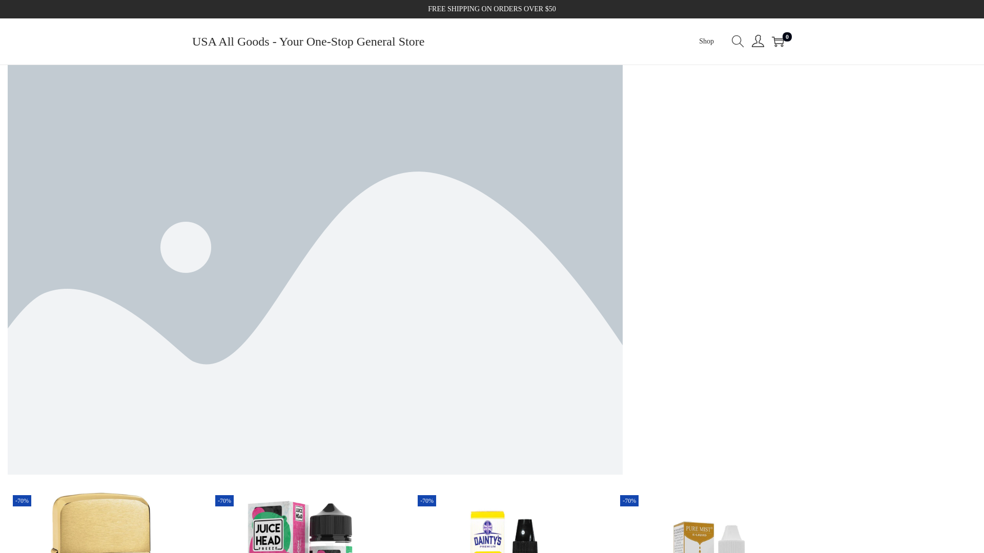 website screenshot of https://usavapeandcigar.com/