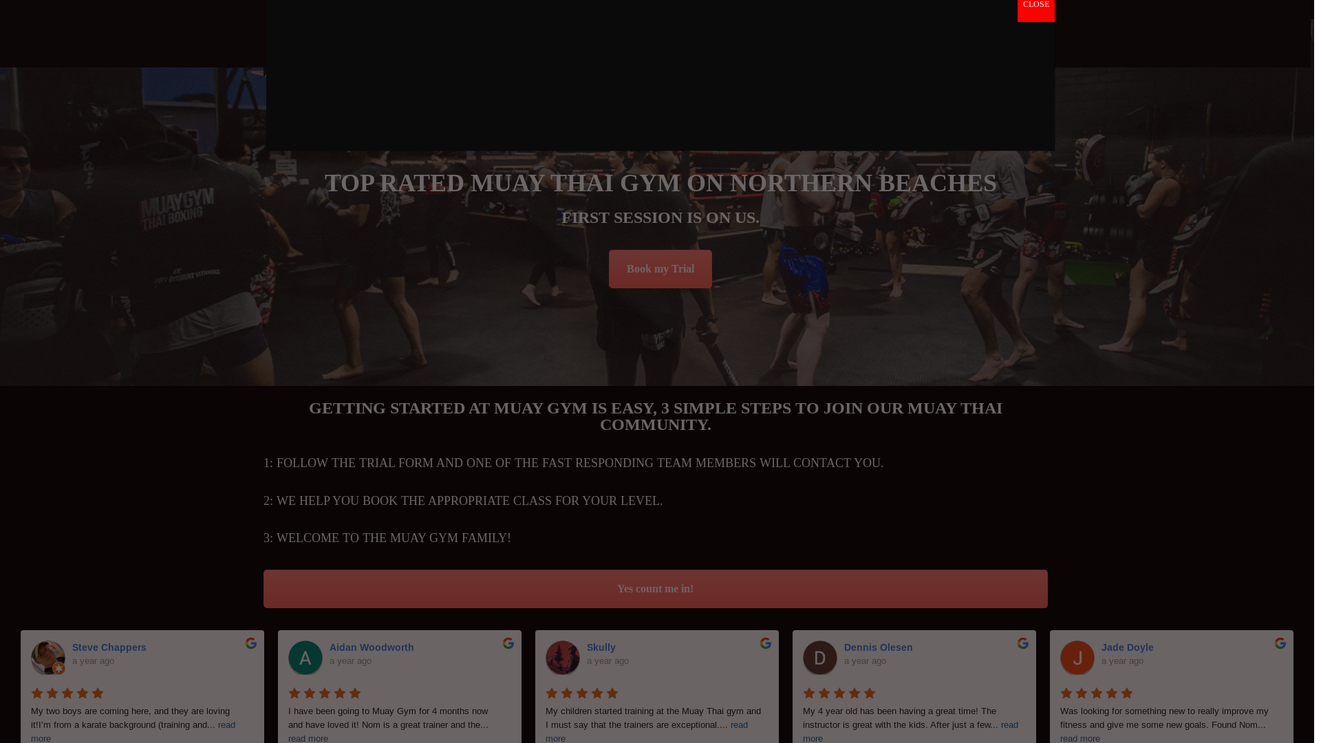 website screenshot of https://brookvale-muaythai.com.au/