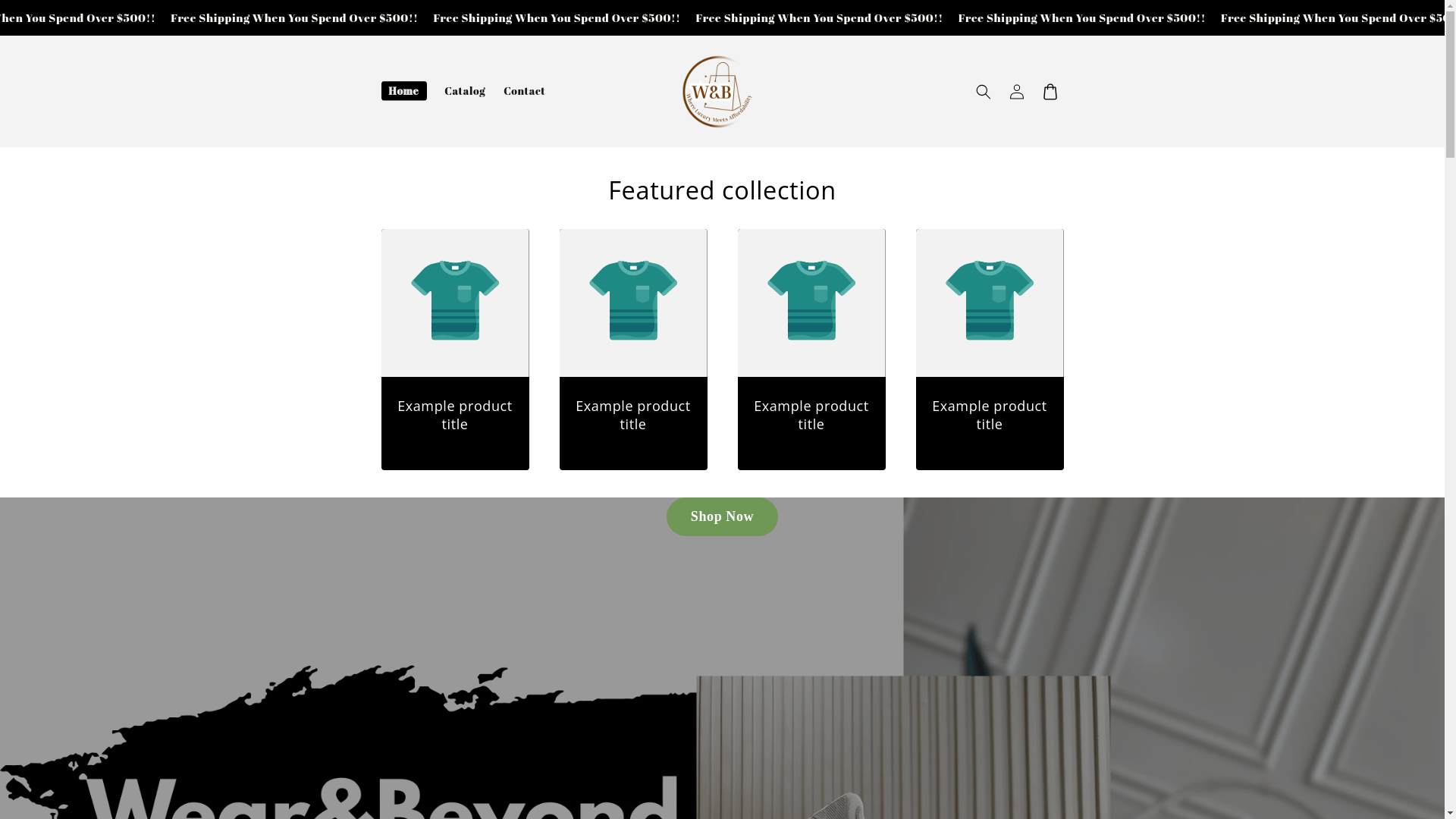 website screenshot of https://wearnbeyond.com/