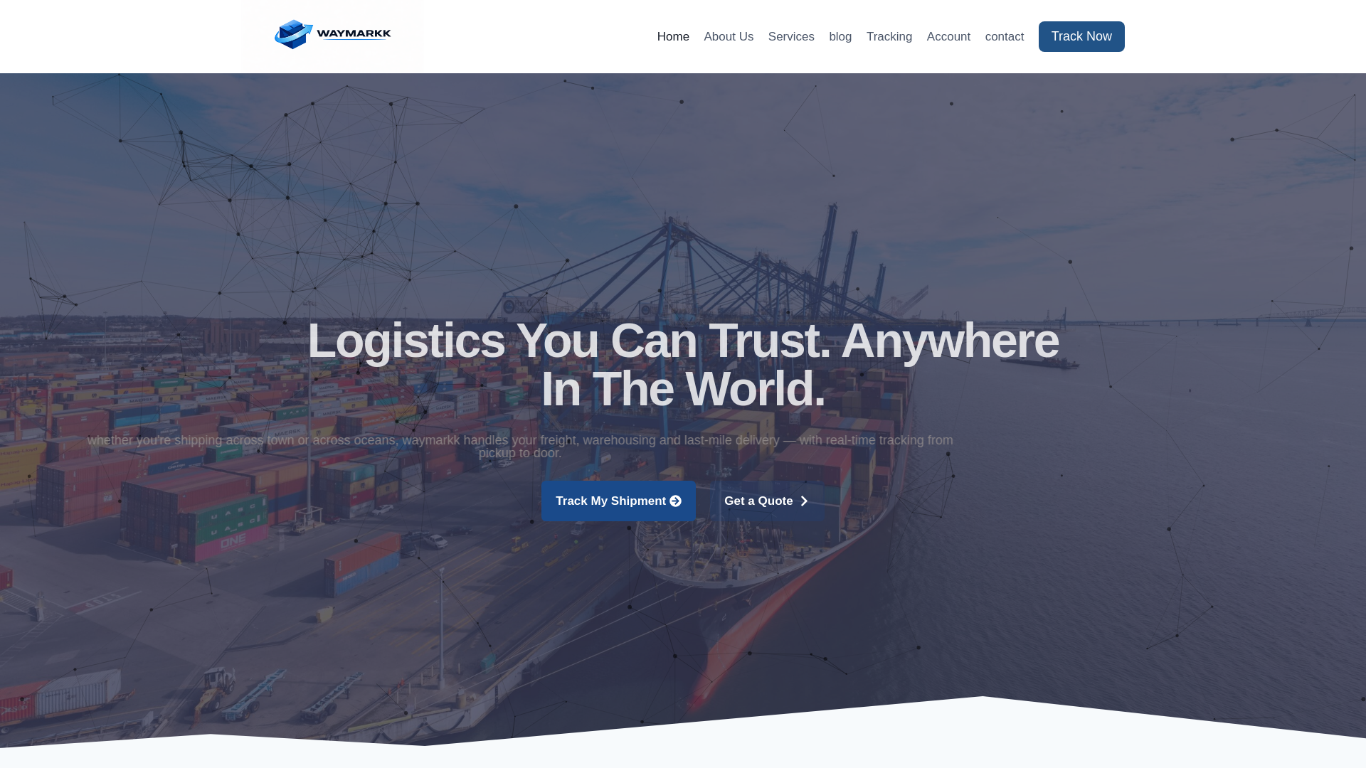 website screenshot of https://waymarkk.com/