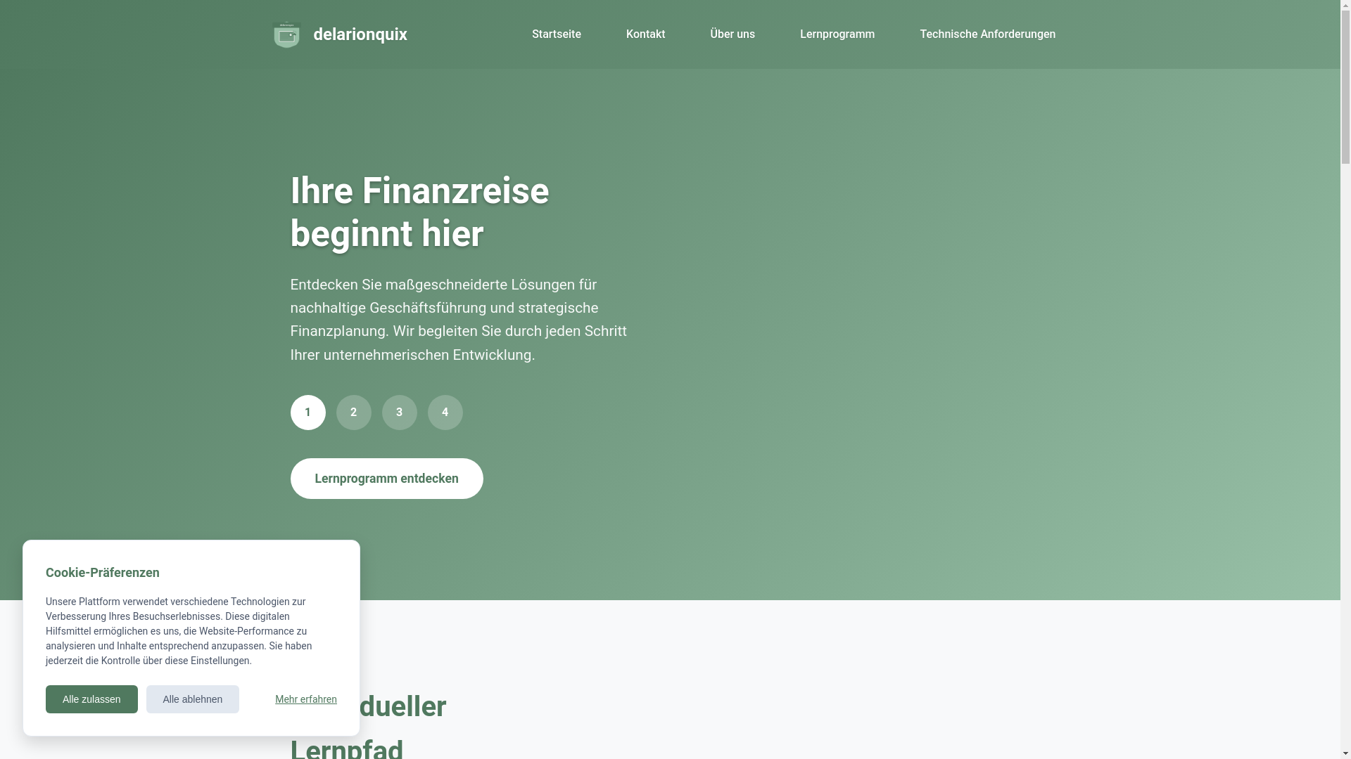 website screenshot of https://delarionquix.com/