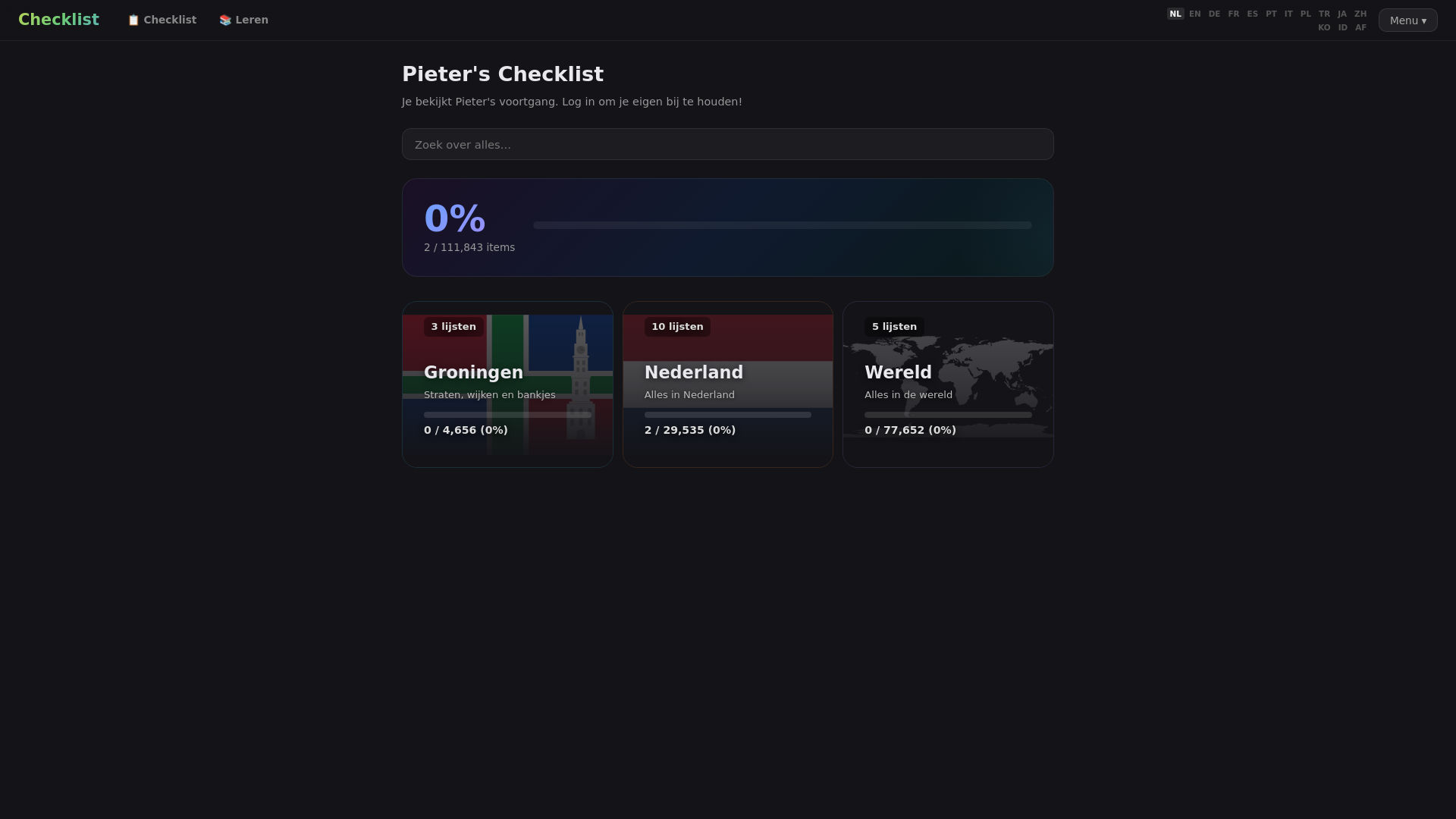 website screenshot of https://kaarten.site