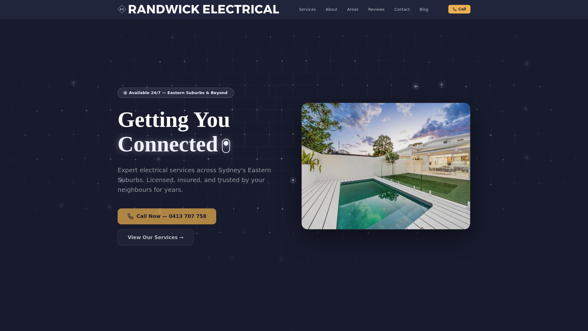 website screenshot of https://randwick-electrical.pages.dev/
