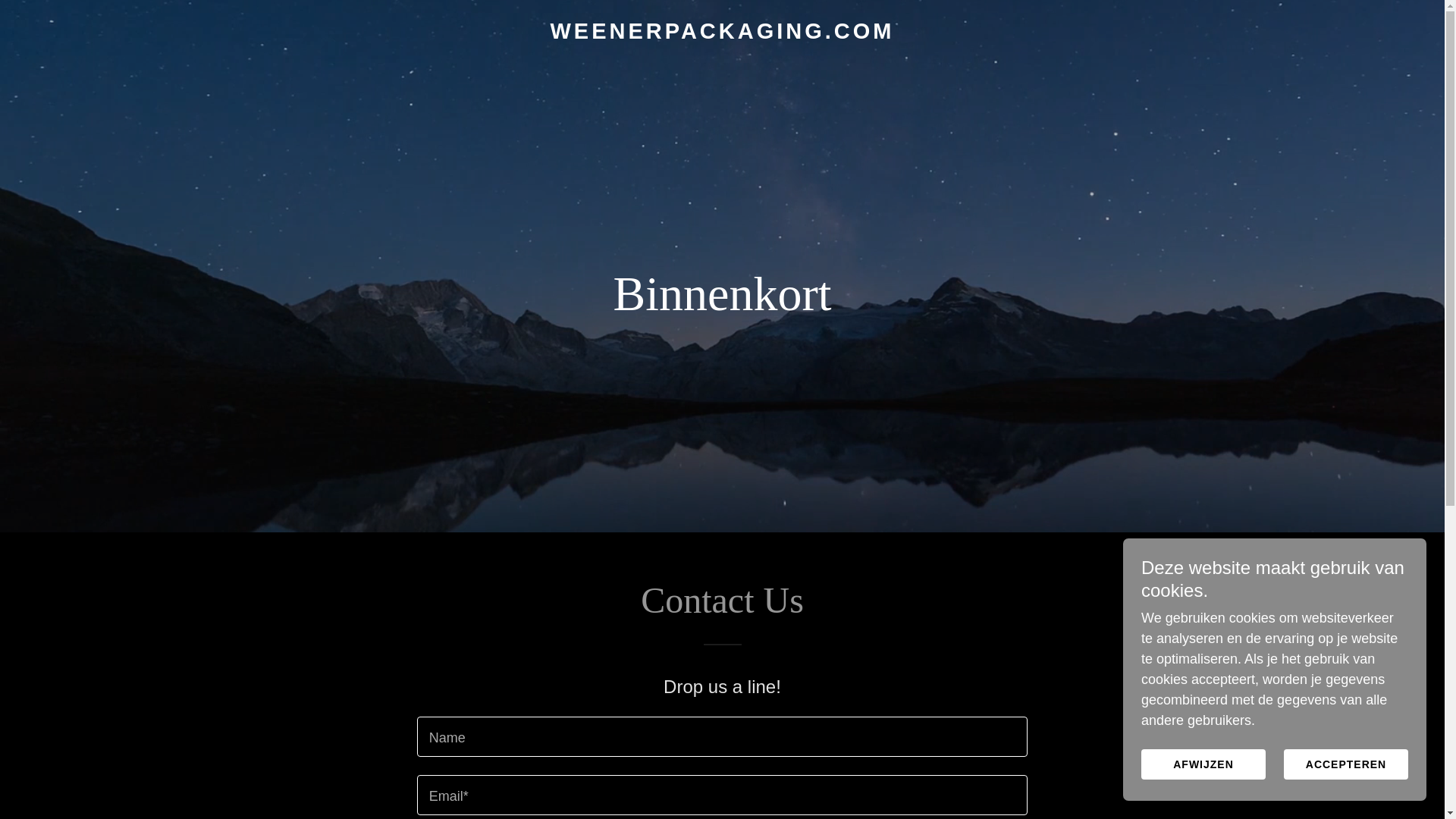 website screenshot of https://weenerpackaging.com/