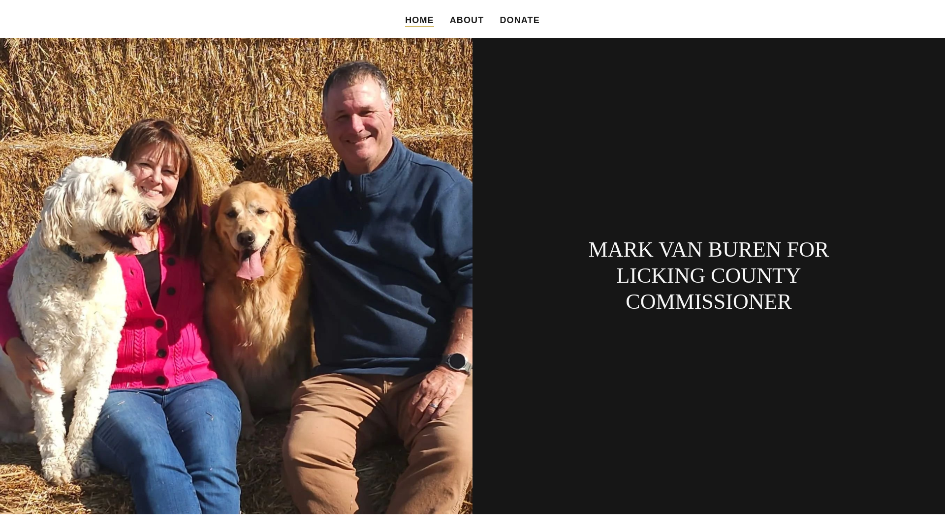 website screenshot of https://citizensforvanburen.pages.dev/