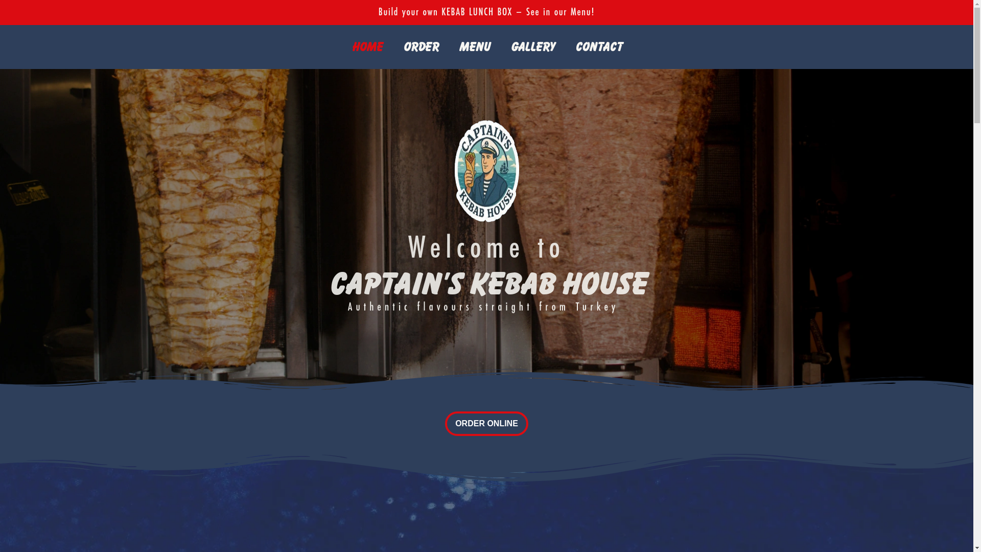 website screenshot of https://captainskebabhouse.com/