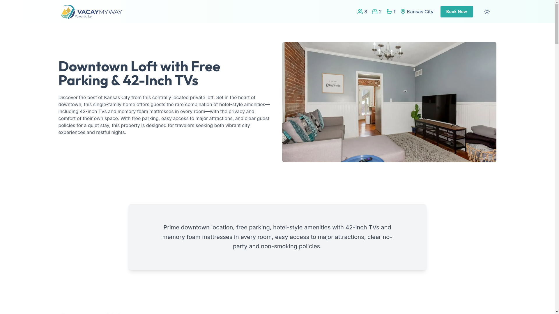 website screenshot of https://comfortcity.vacations/