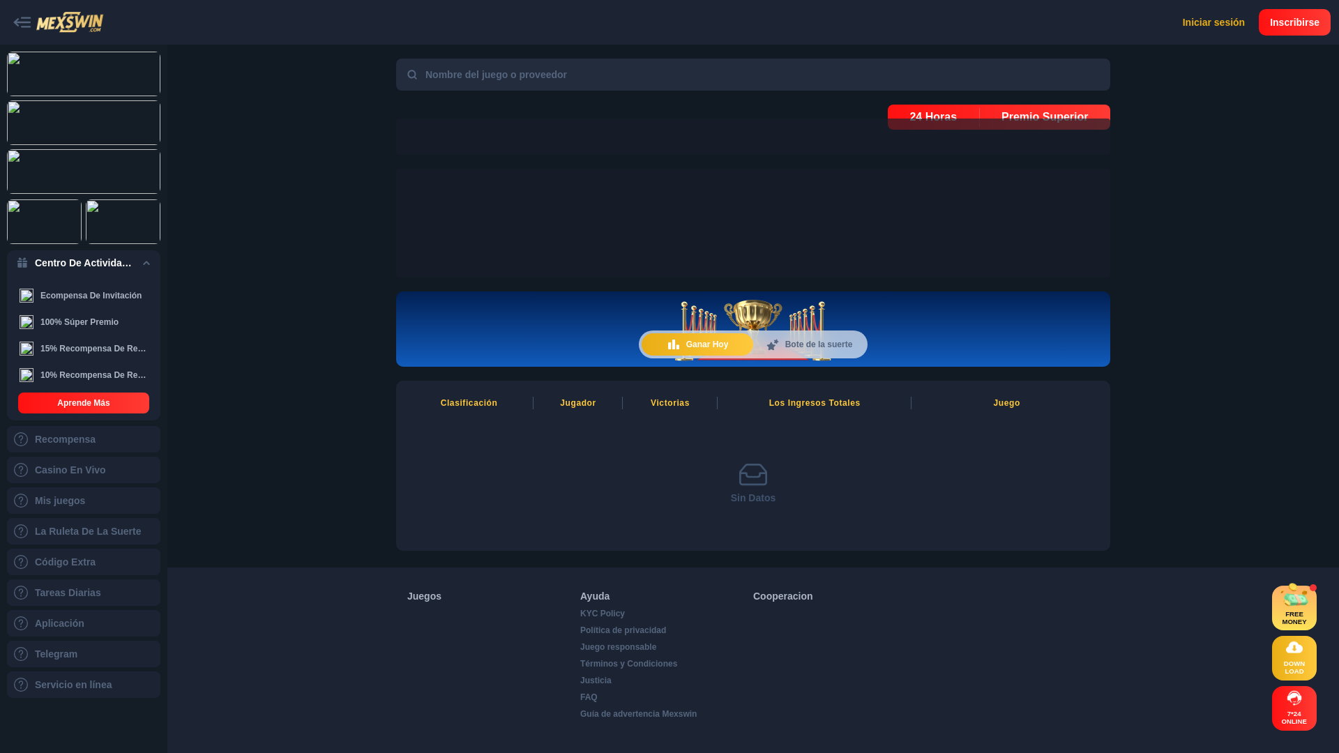 website screenshot of https://mexswin-z9.top/