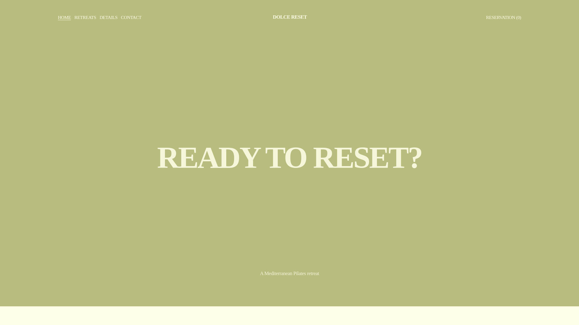 website screenshot of https://dolceresetwellness.com