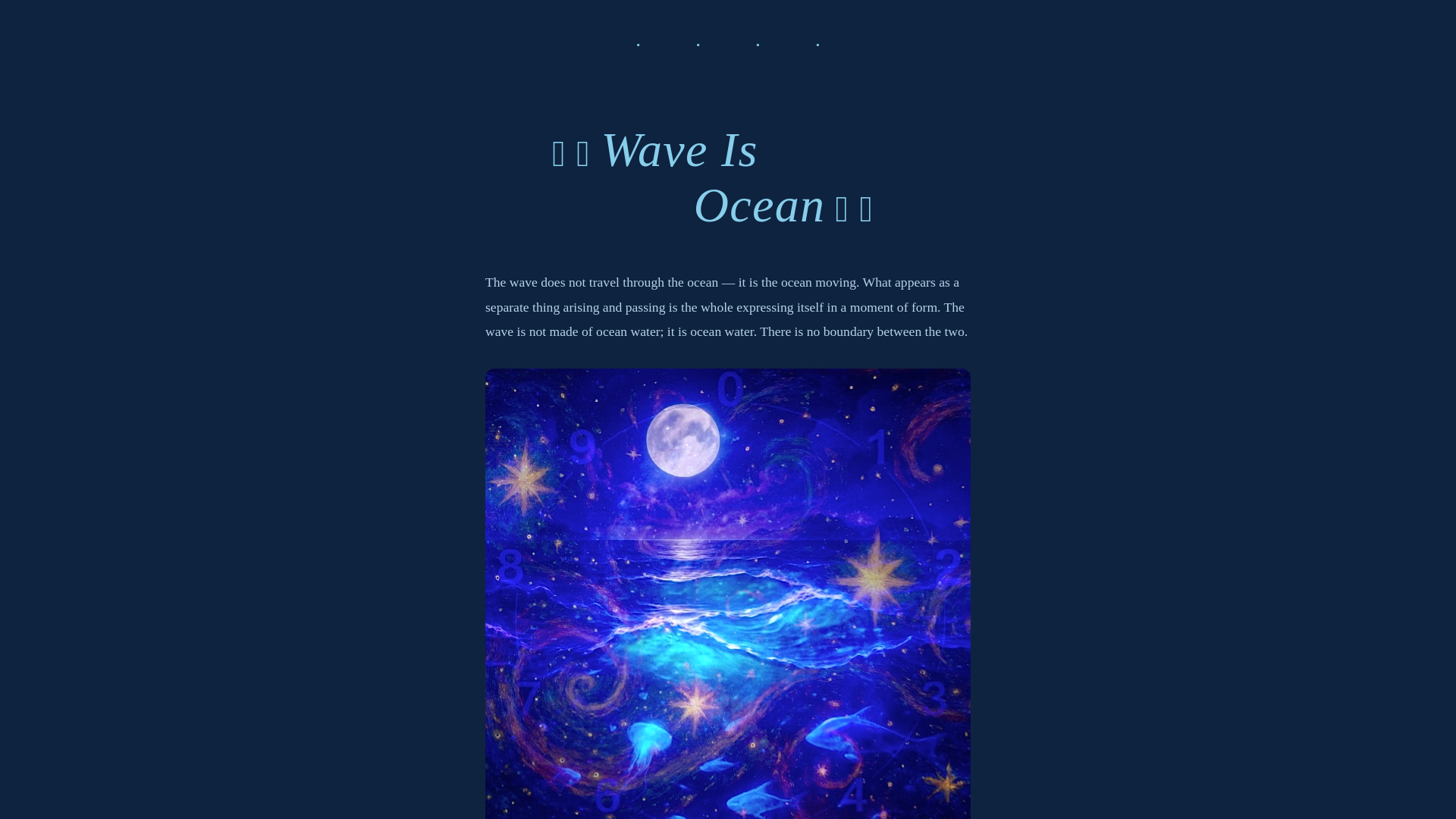 website screenshot of https://waveisocean.org/