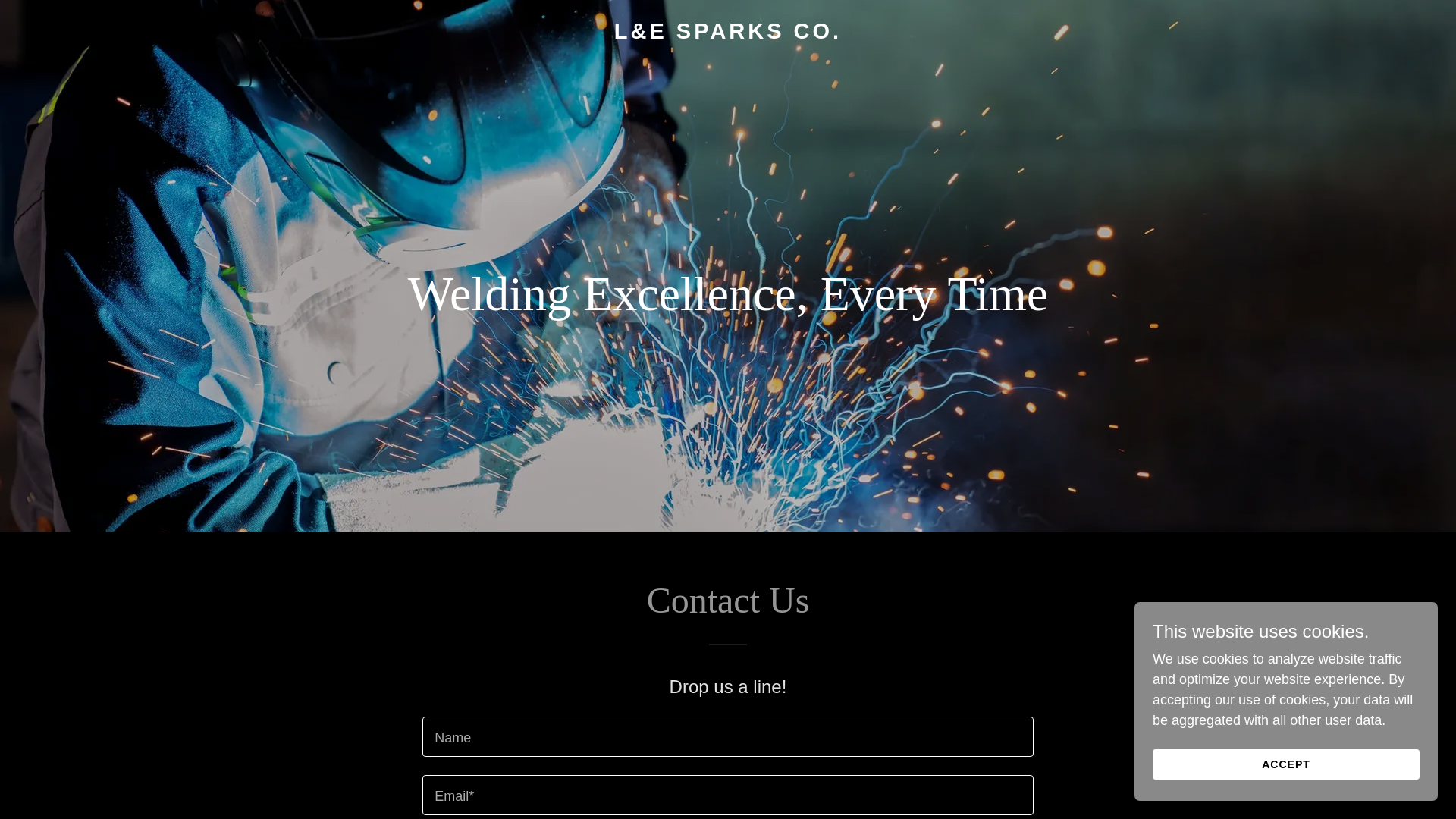 website screenshot of https://lesparksco.com