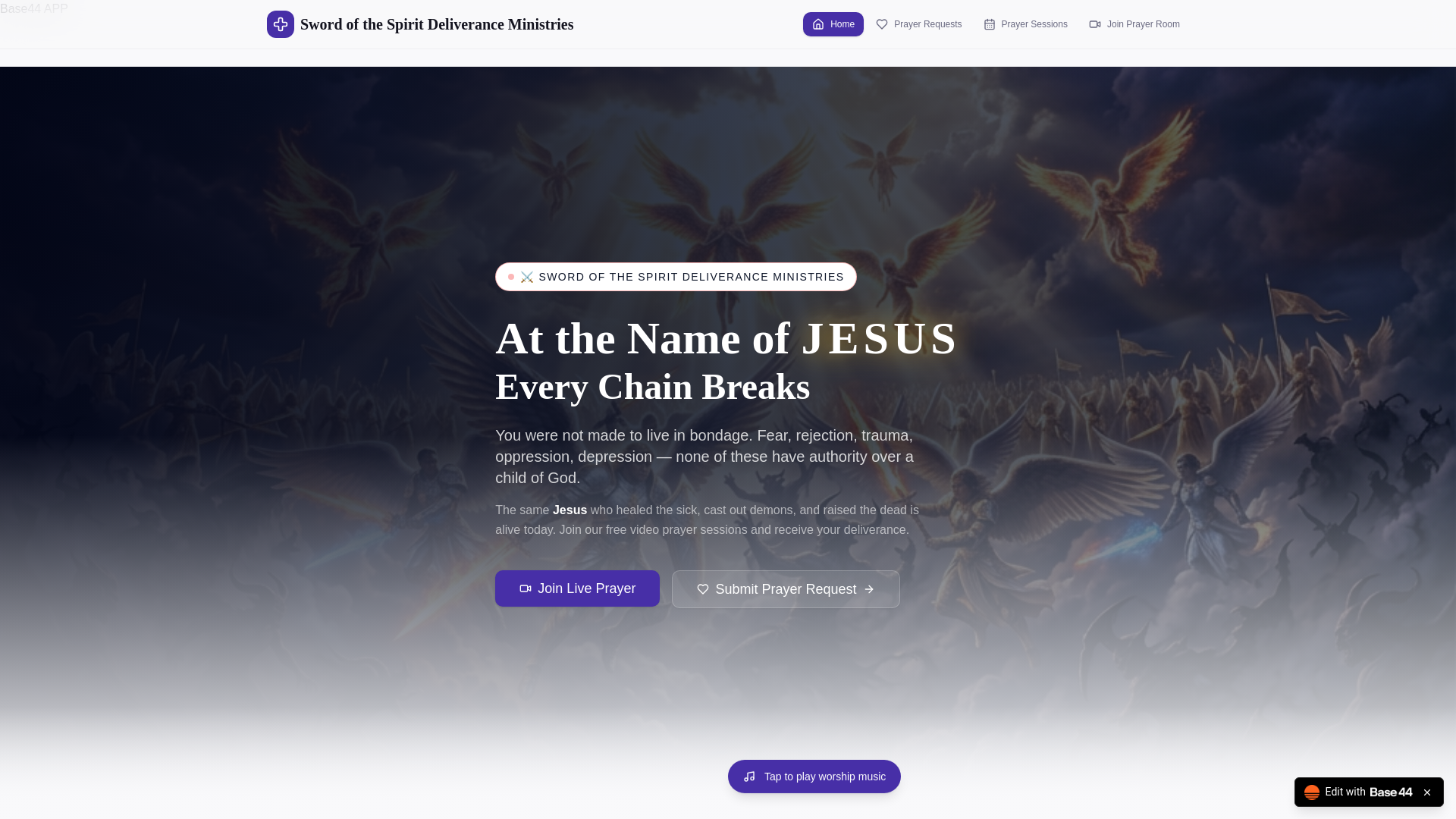 website screenshot of https://swordofthespiritdeliveranceministries.com