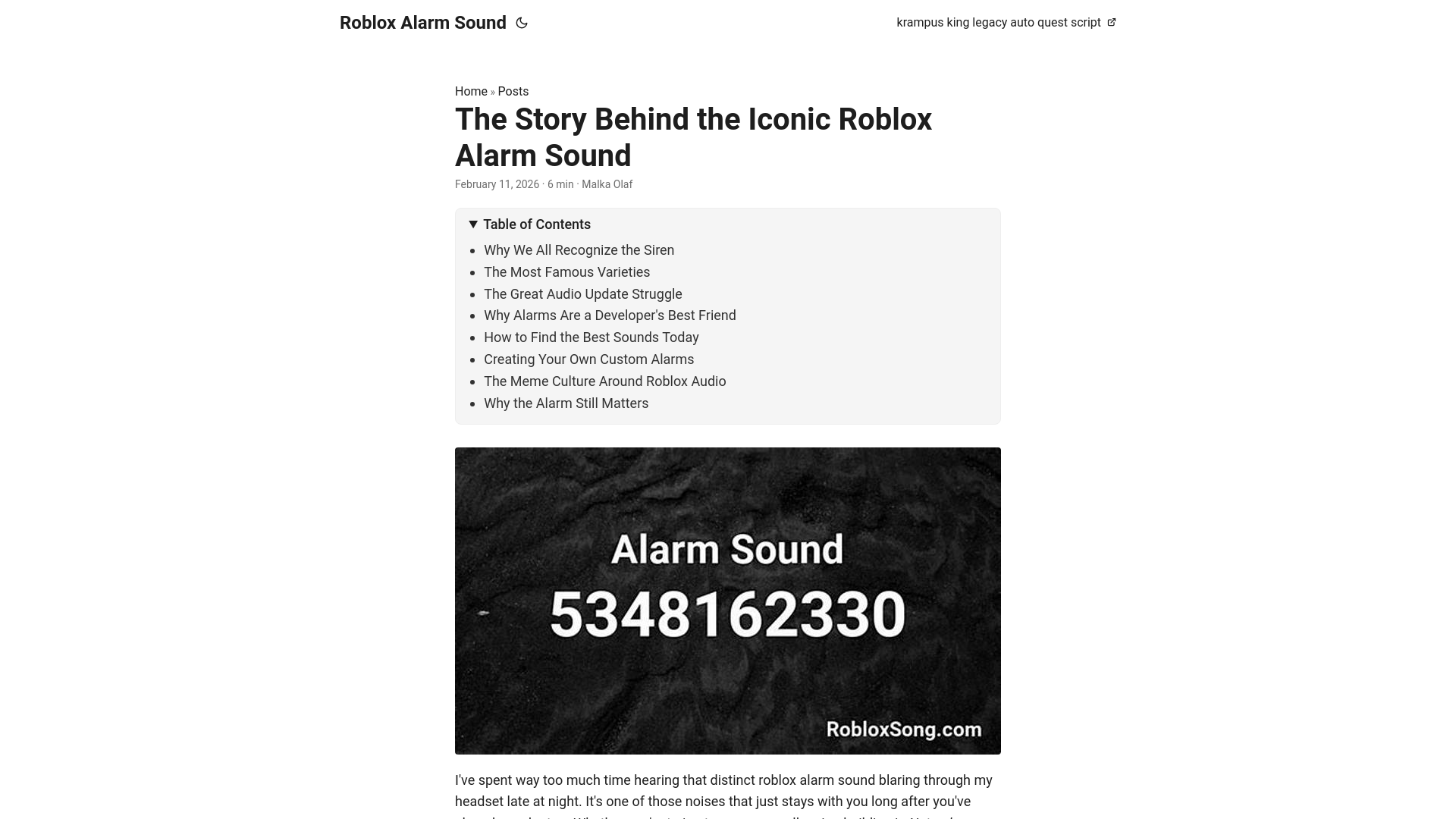 website screenshot of https://roblox-alarm-sound.pages.dev/