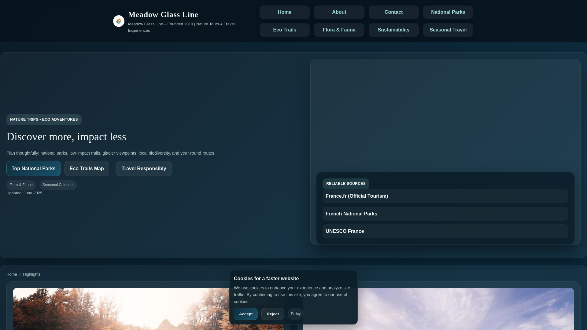 website screenshot of https://meadowglassline.digital/