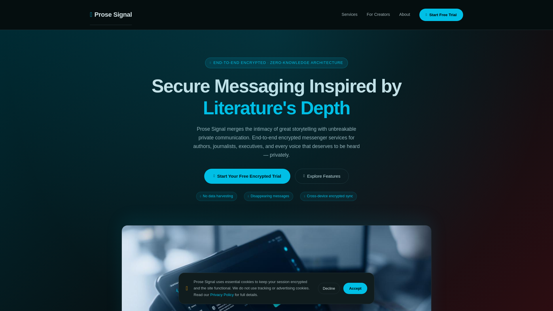 website screenshot of https://signalprivat.digital