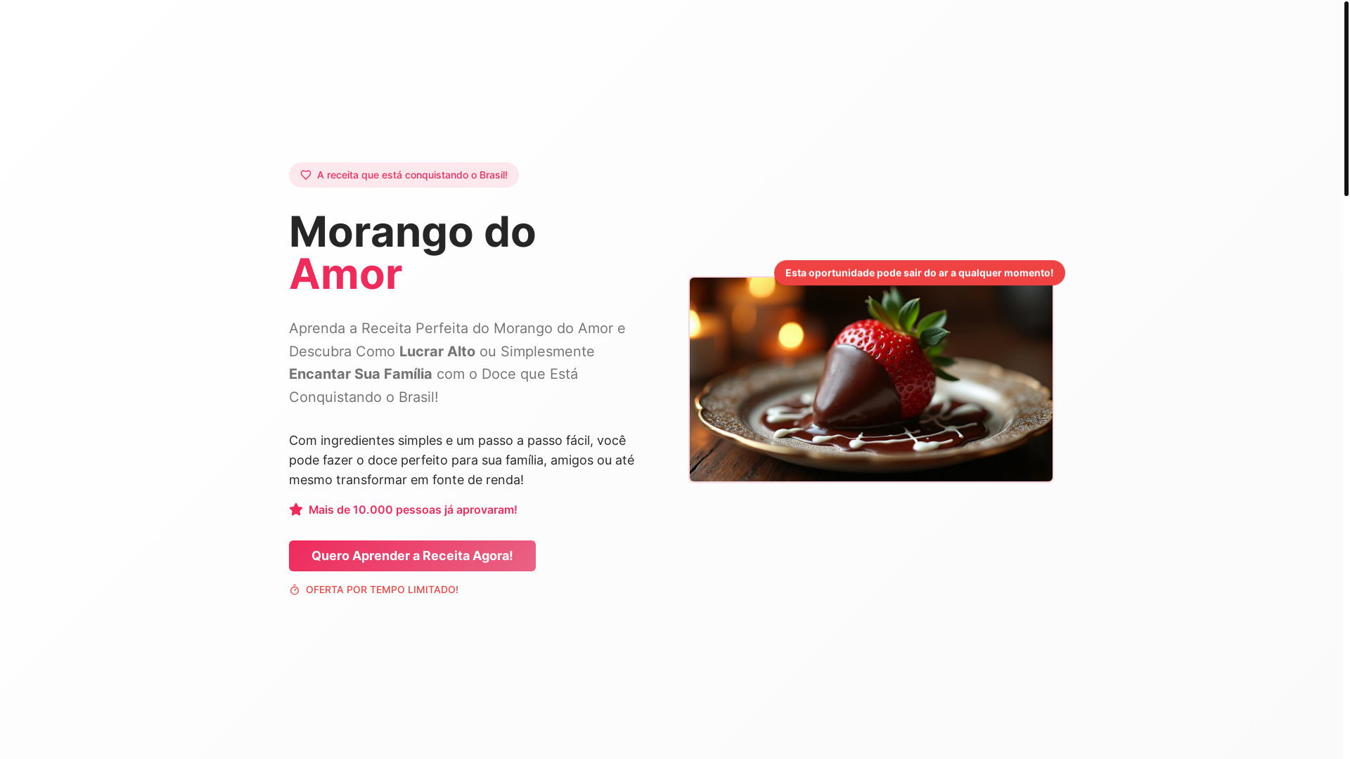 website screenshot of https://receitamorangodoamor.site/