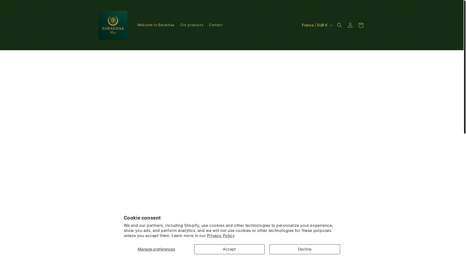 website screenshot of https://barakhaa.com/