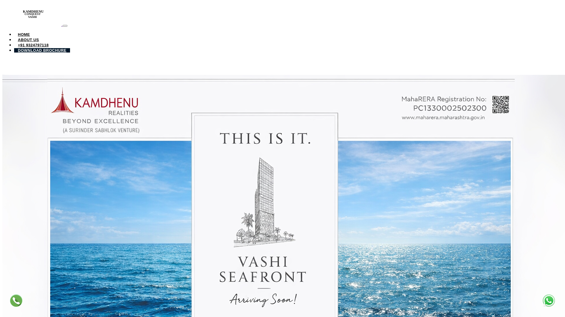 website screenshot of https://kamdhenuconquestvashi.in/