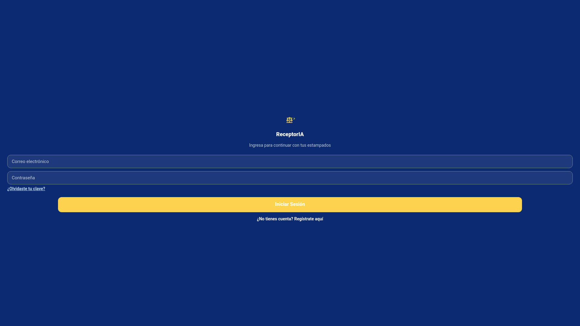 website screenshot of https://receptoriapp.cl/