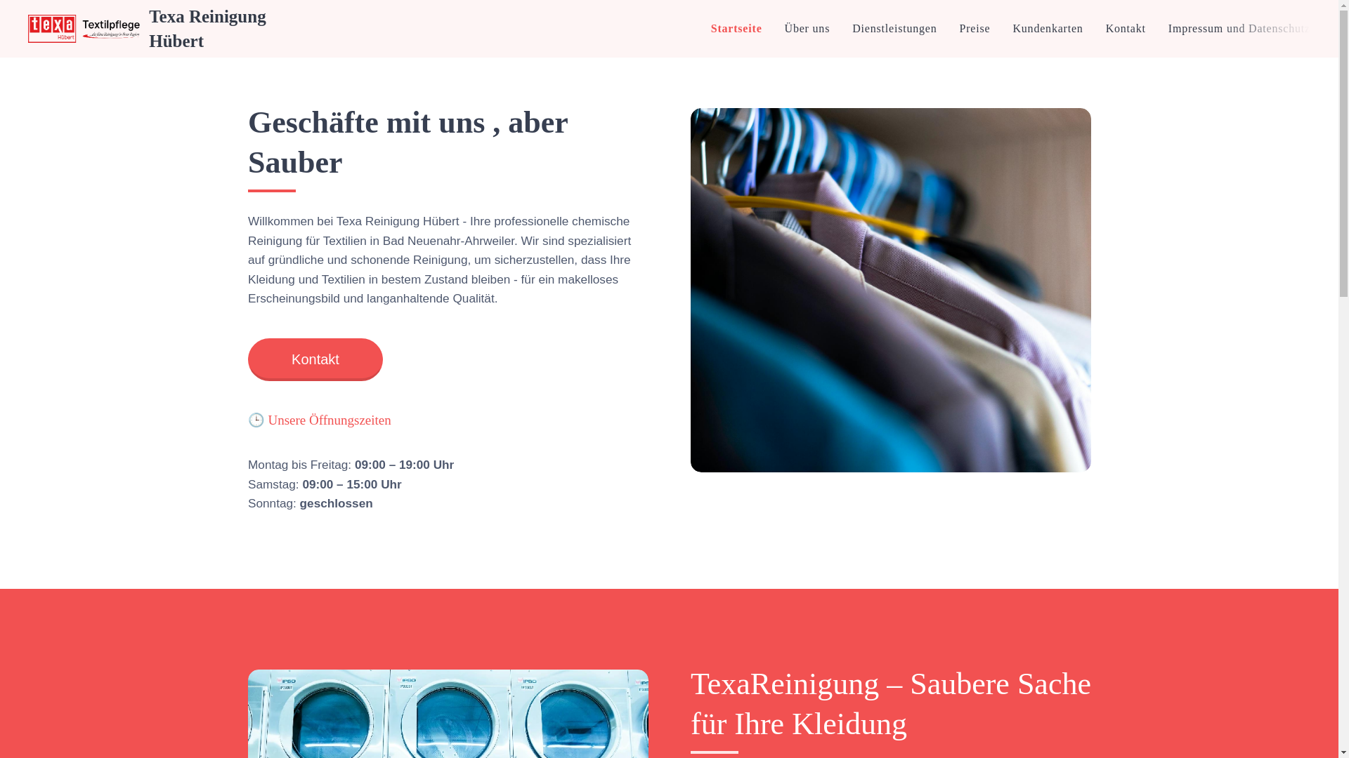 website screenshot of https://texareinigung.com/