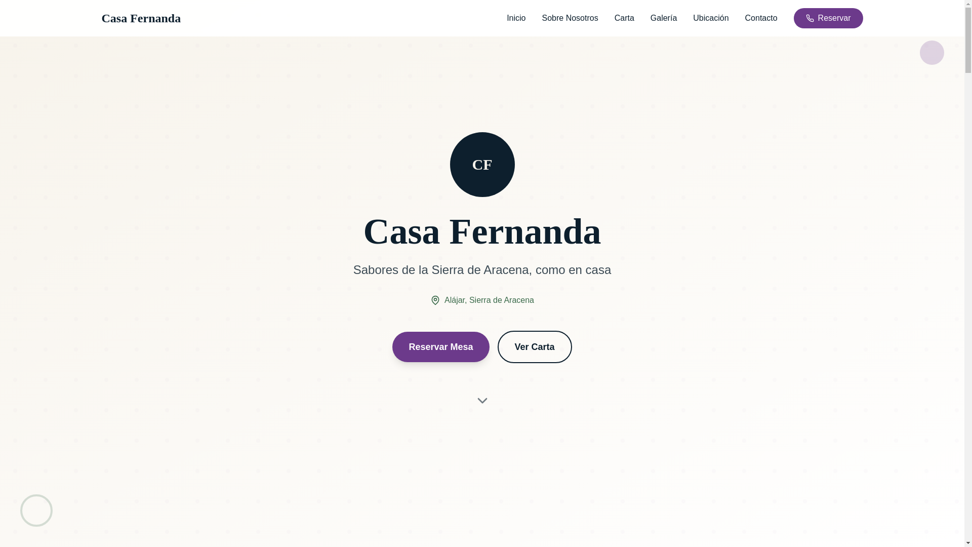 website screenshot of https://casafernanda.es/