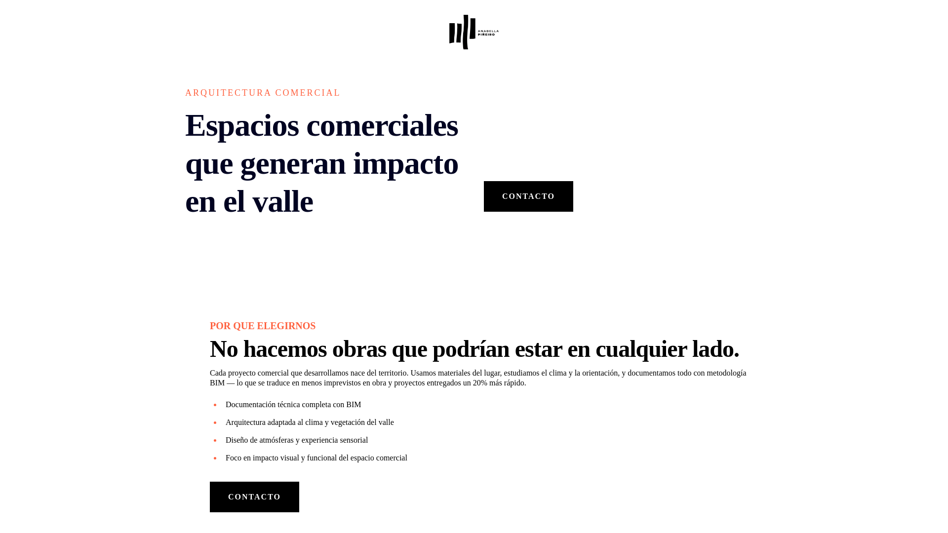 website screenshot of https://estudioanabellapineiro.com/