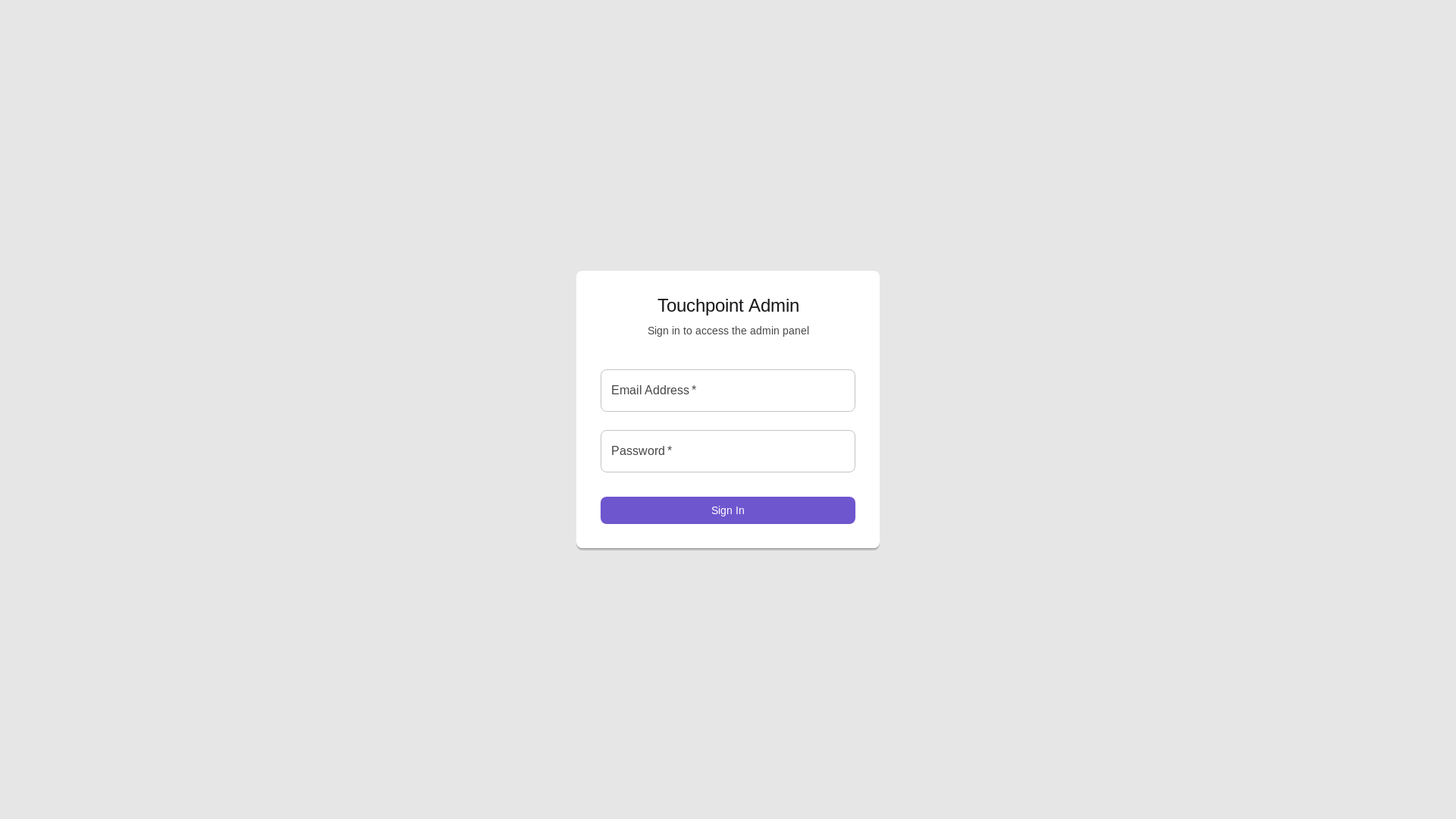website screenshot of https://touchpoint-staging-admin.pages.dev/