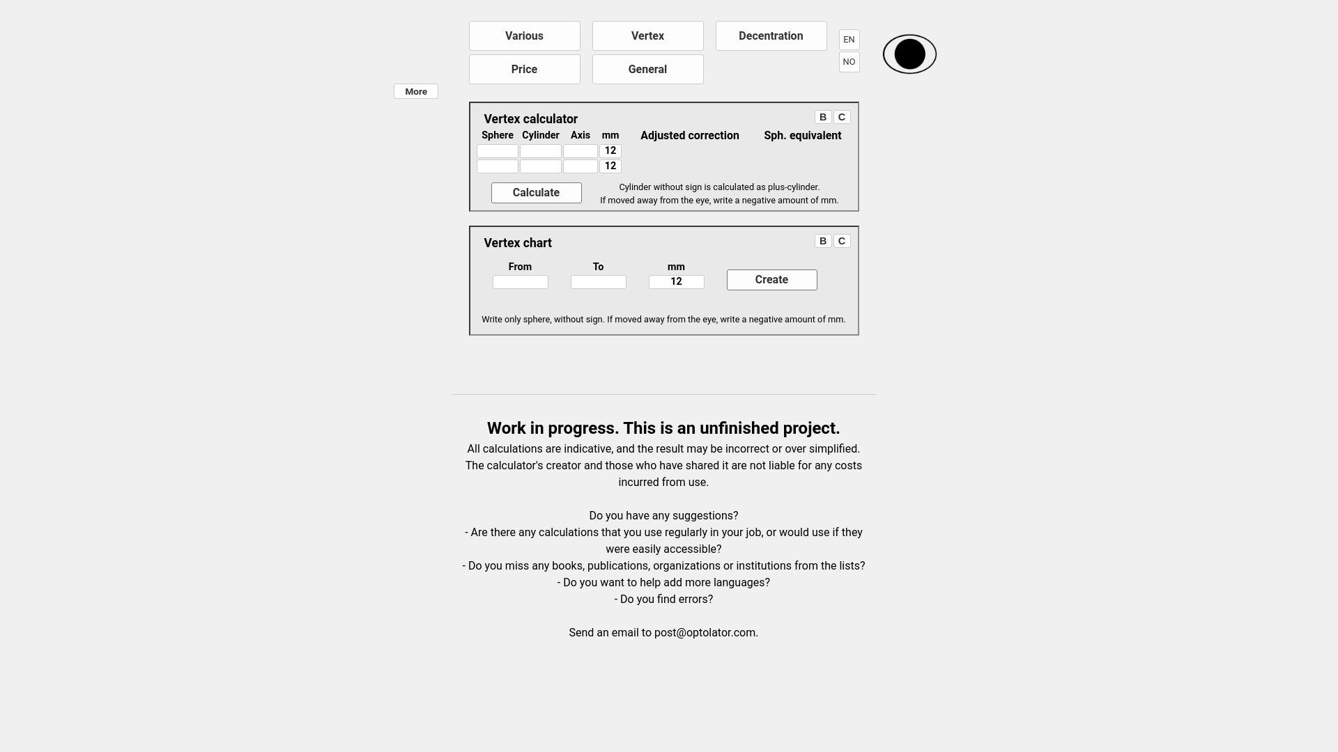 website screenshot of https://optolator.com/