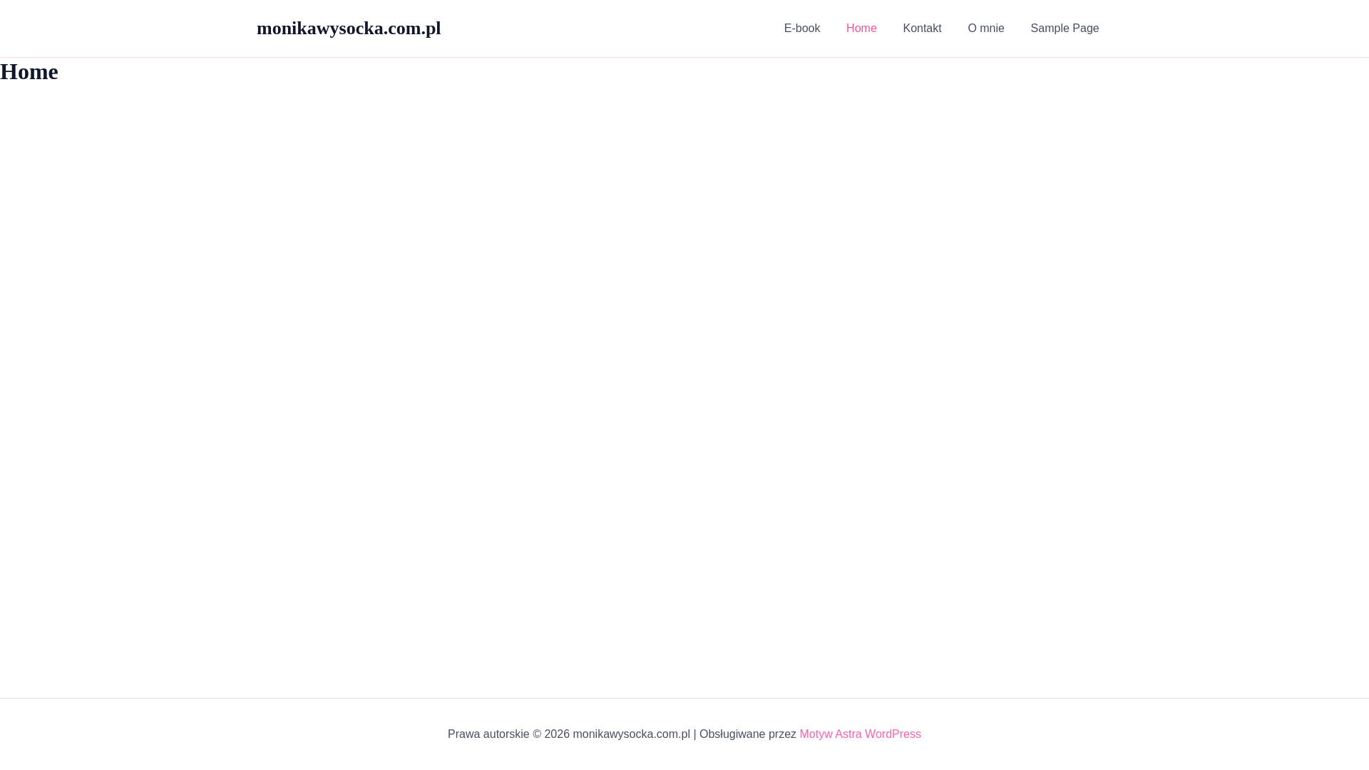 website screenshot of https://monikawysocka.com.pl/