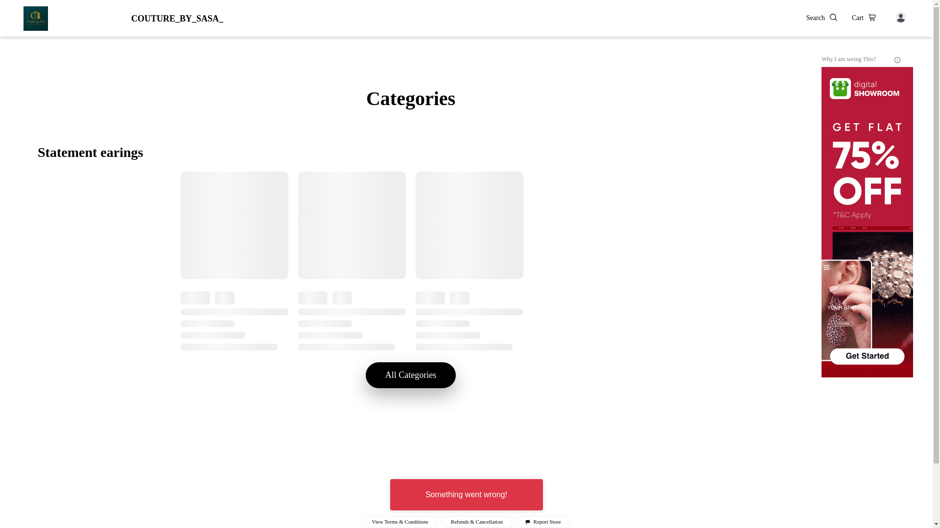 website screenshot of https://couturebysasa.co.in/