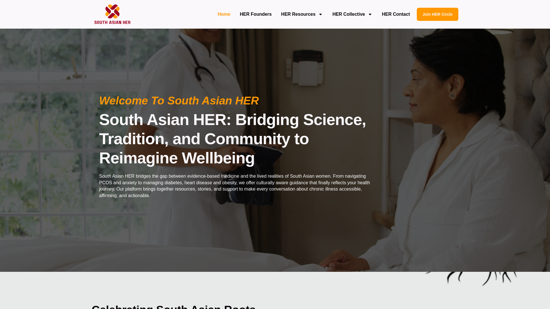 website screenshot of https://southasianher.com