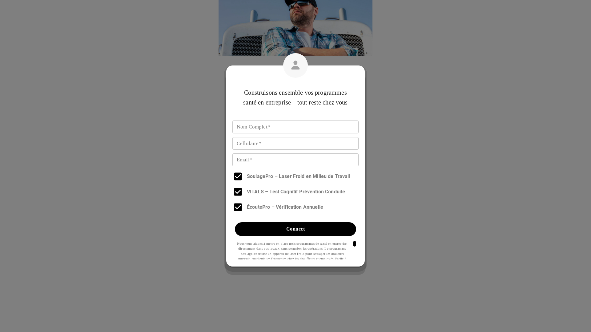 website screenshot of https://truckstopsante.com/