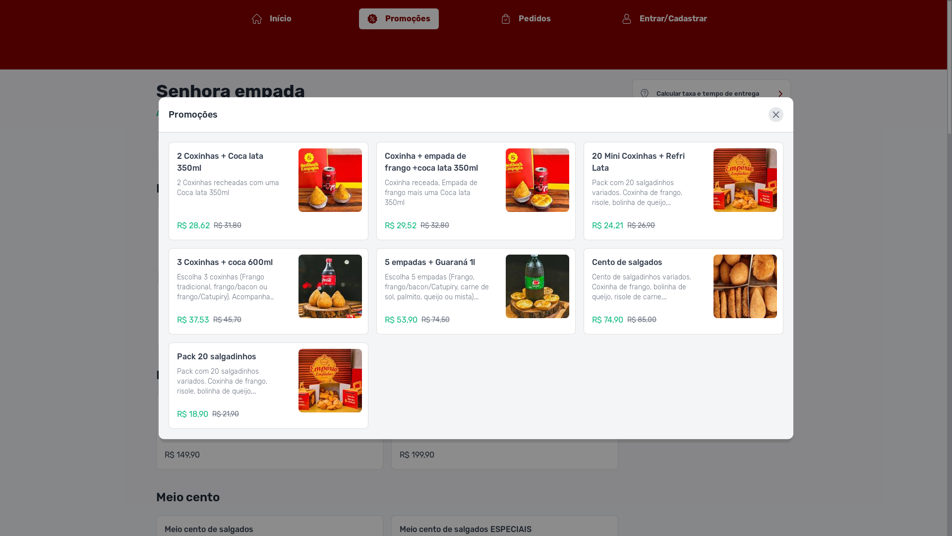 website screenshot of https://senhoraempada.com.br/