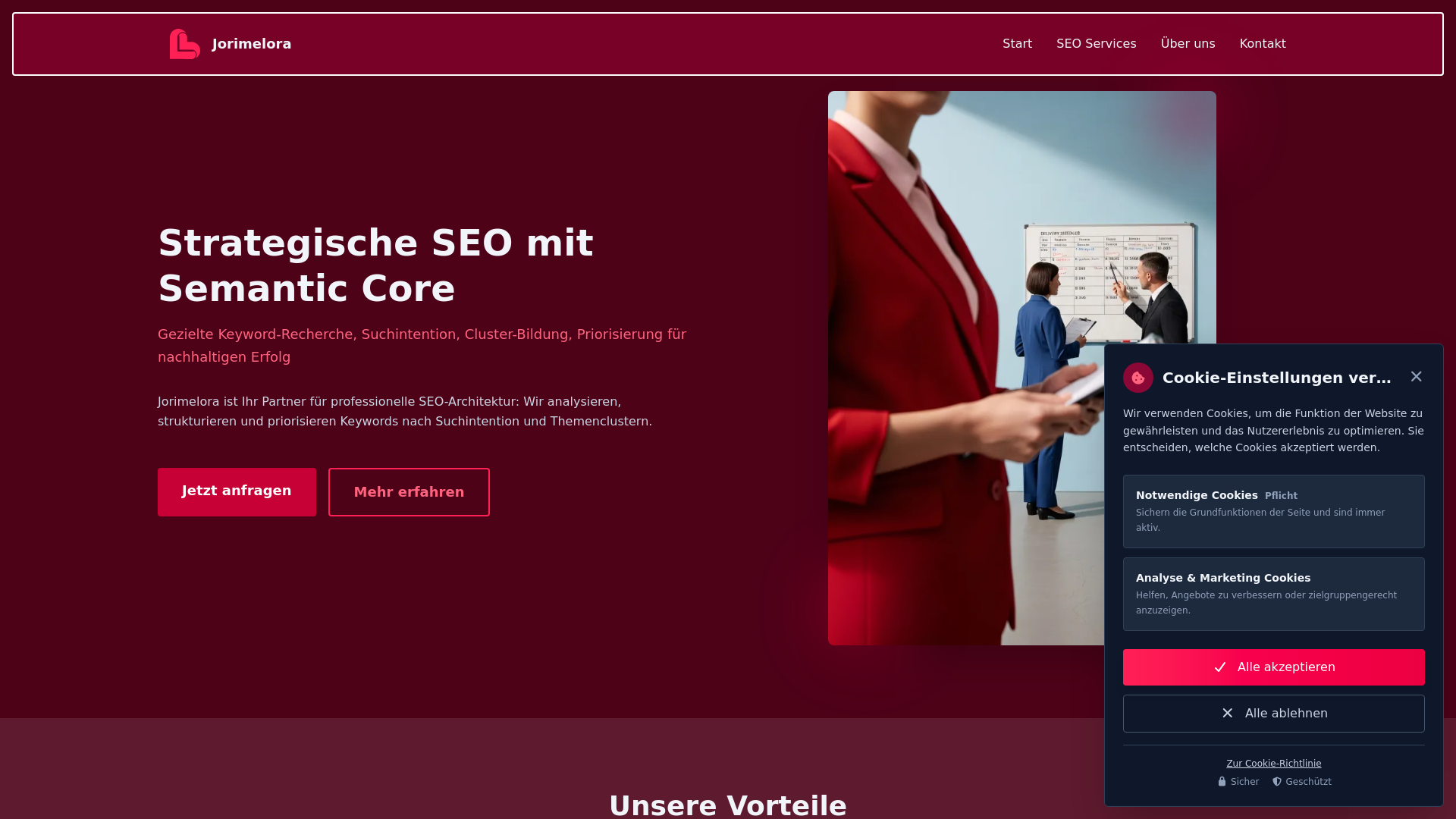 website screenshot of https://jorimelora.sbs/