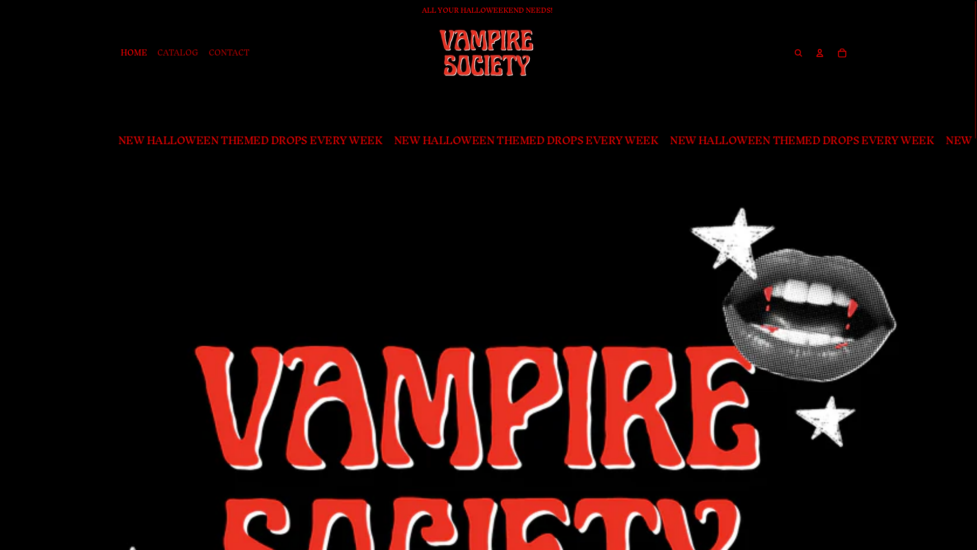 website screenshot of https://vampiresocietybootique.com/