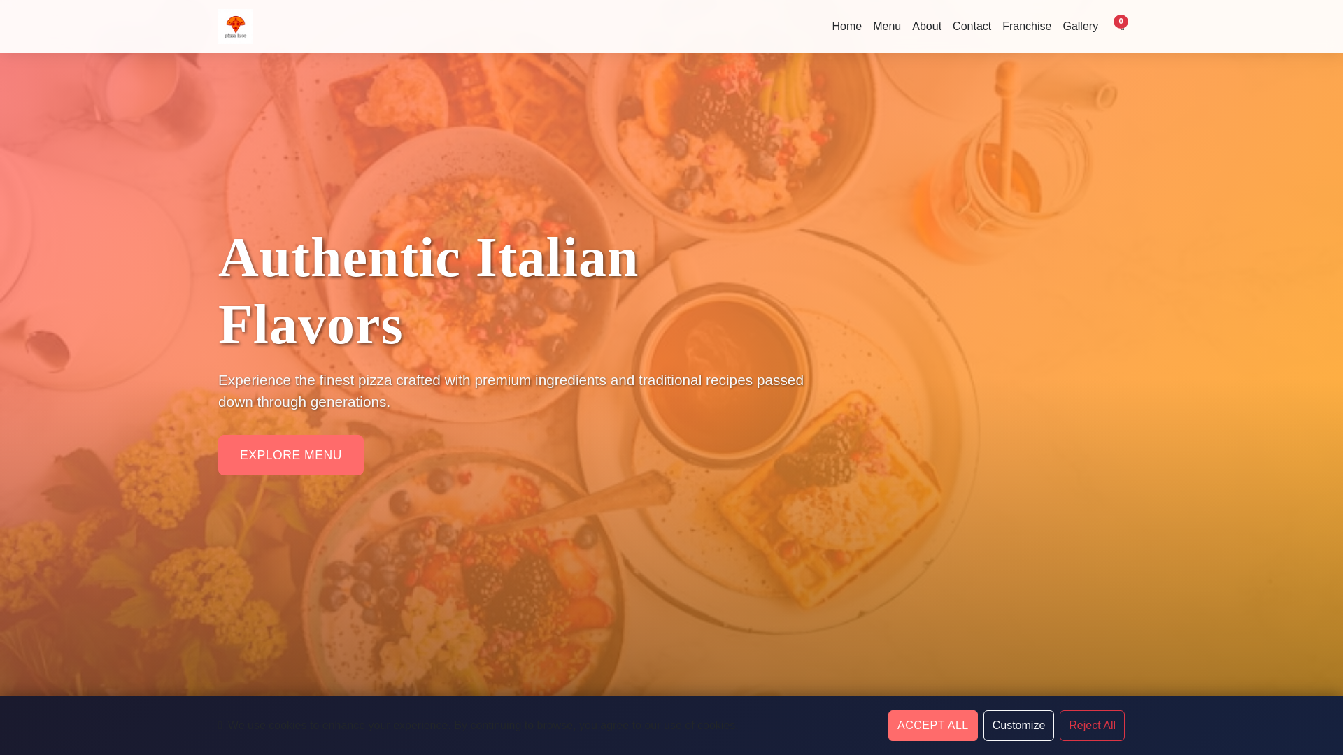 website screenshot of https://lucepizza.digital/