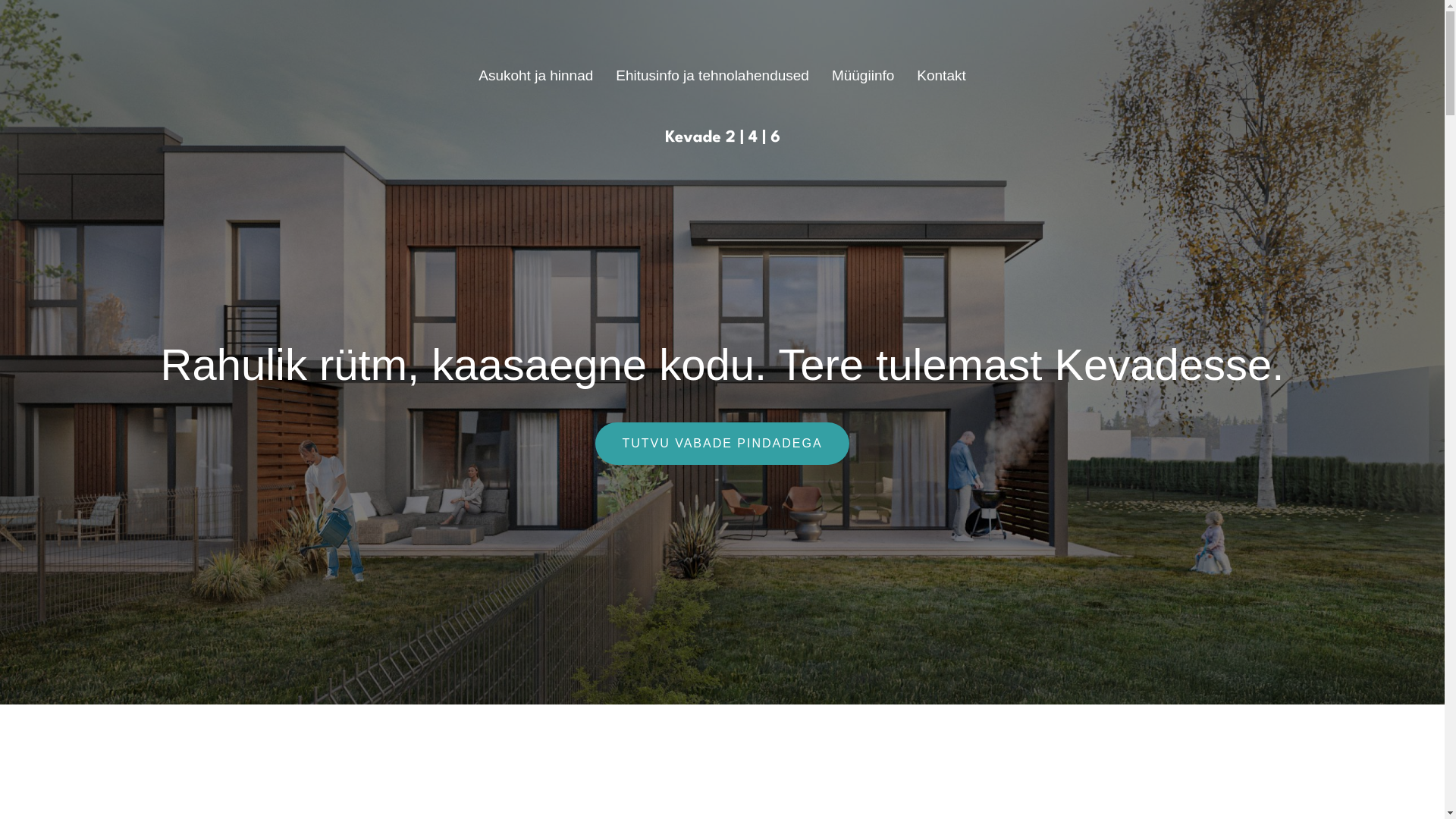 website screenshot of https://kevadekodud.ee/