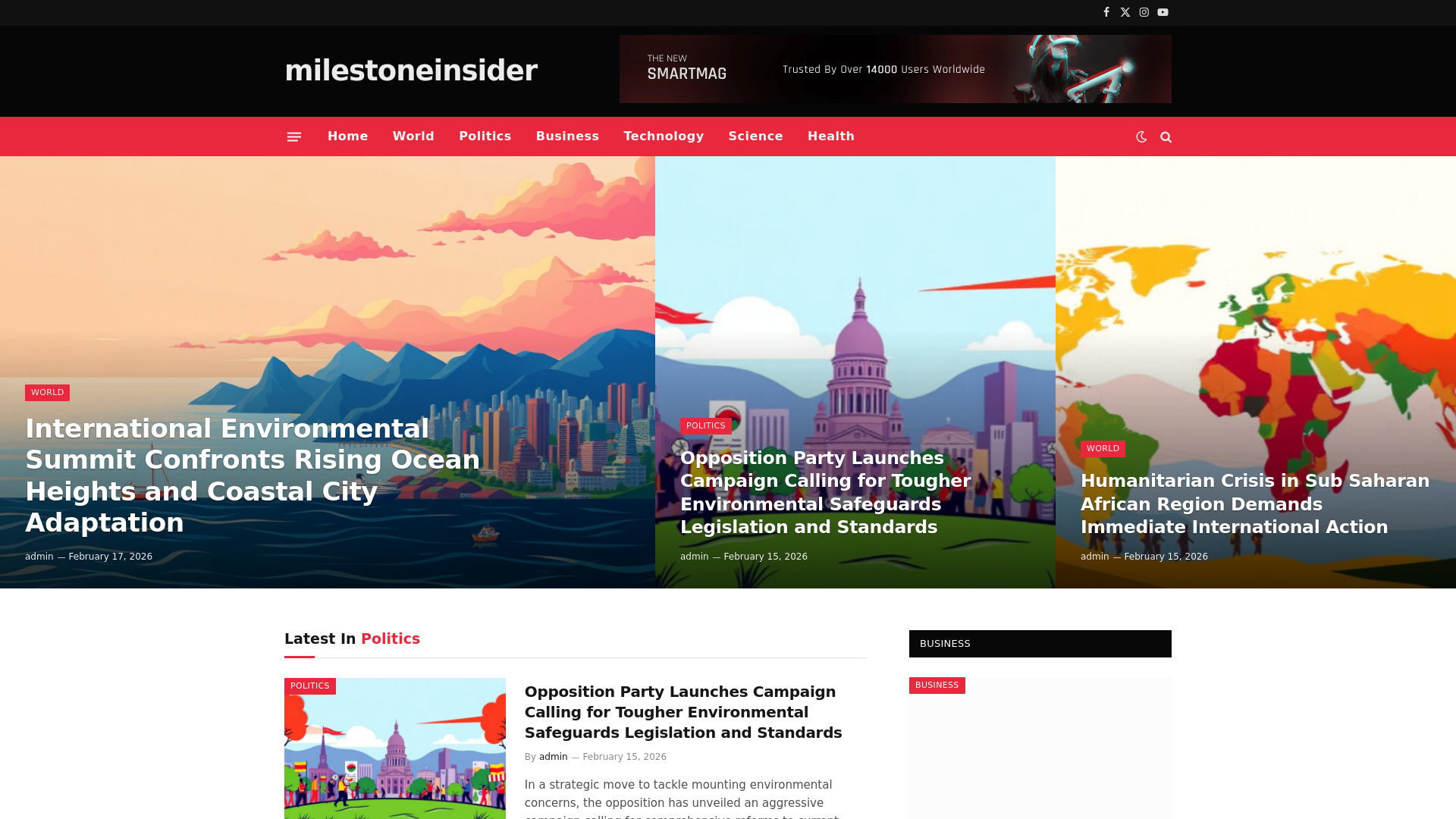 website screenshot of https://milestoneinsider.co.uk/