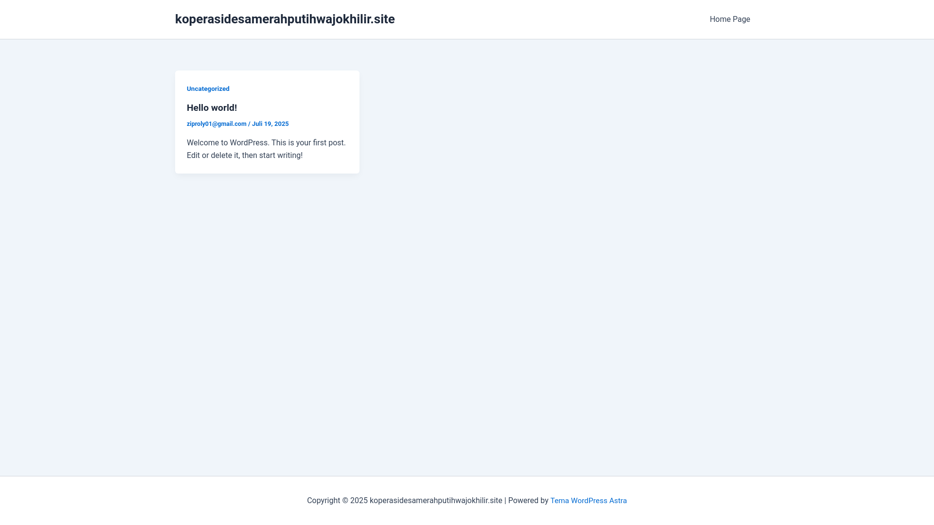 website screenshot of https://koperasidesamerahputihwajokhilir.site/