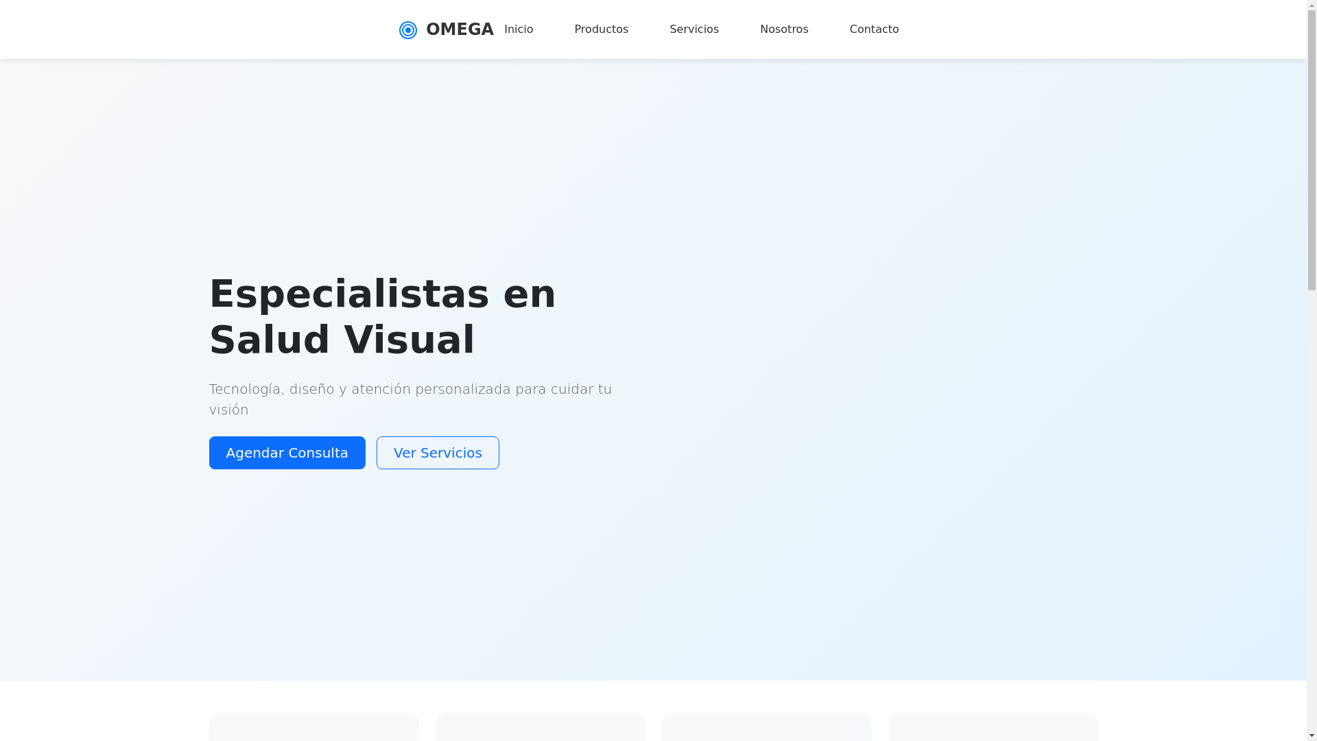 website screenshot of https://opticaomega.com.ar/