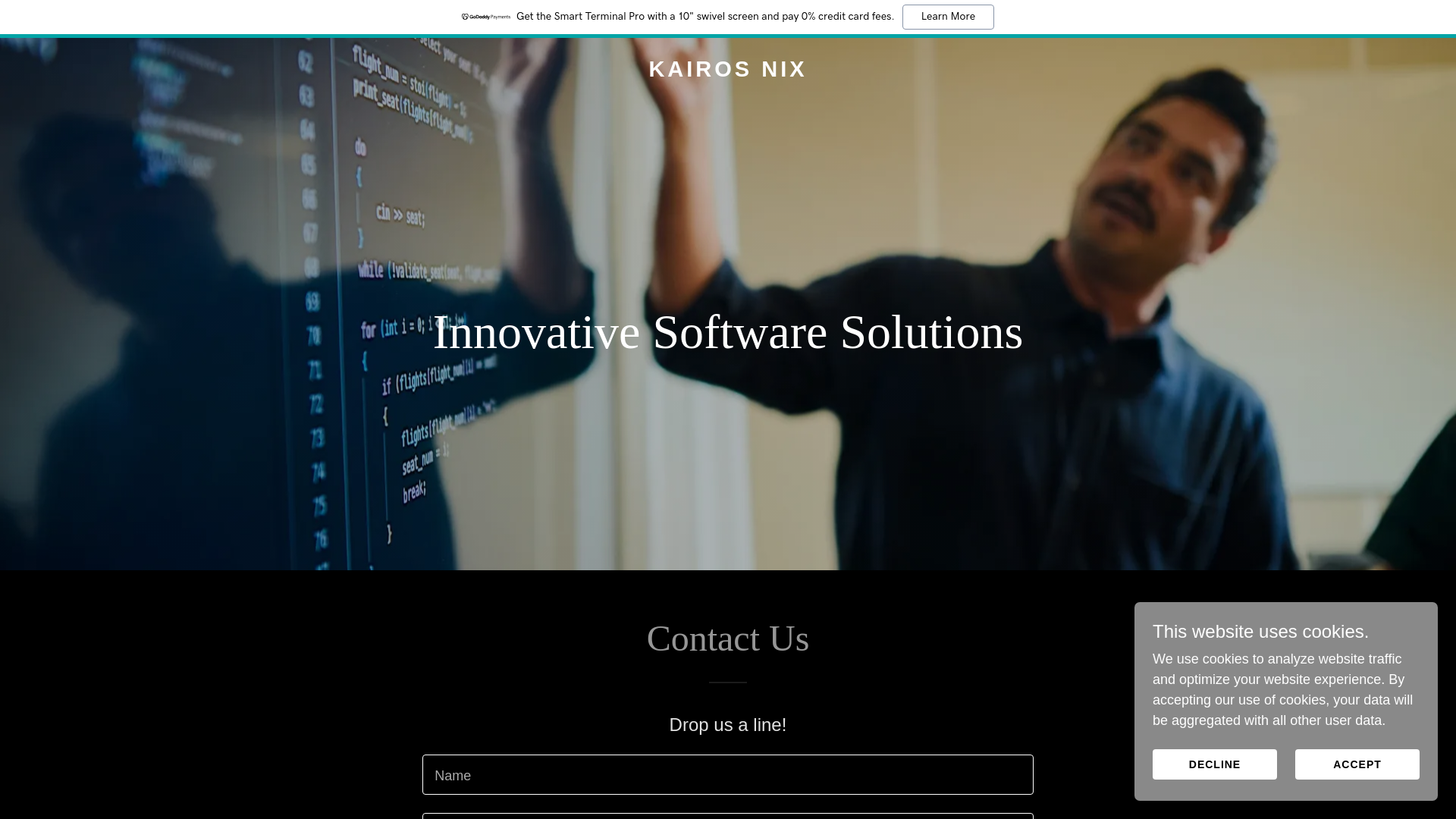website screenshot of https://kairosnix.app/