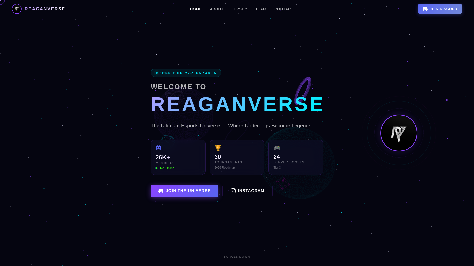 website screenshot of https://reaganverse.pages.dev/