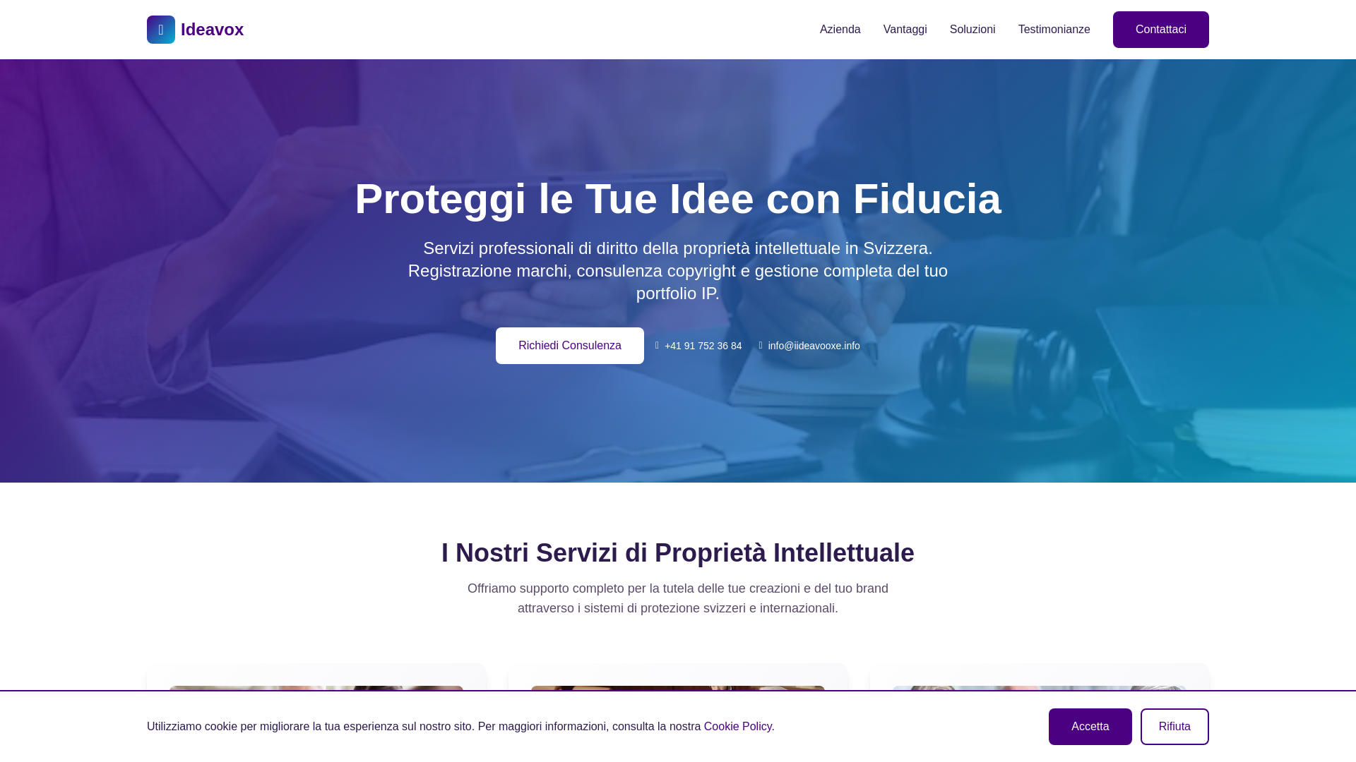 website screenshot of https://iideavooxe.info/