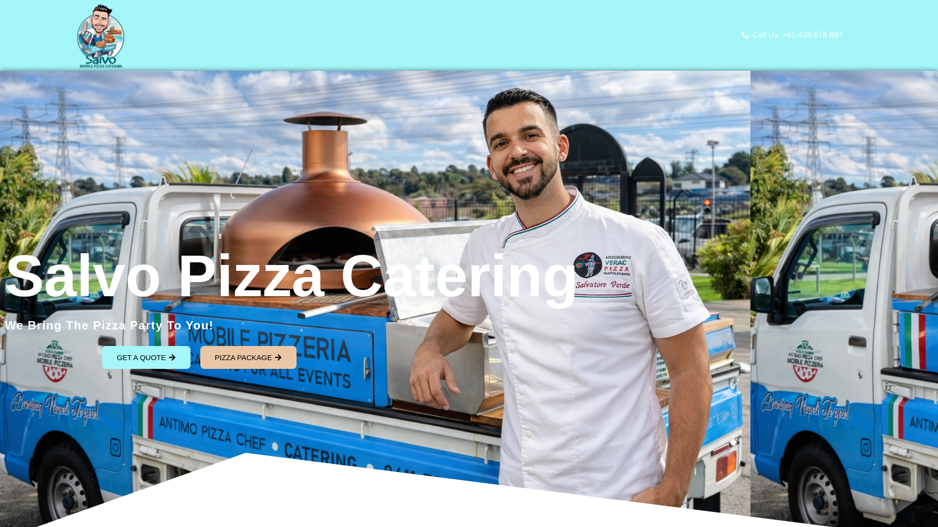 website screenshot of https://salvopizzacatering.com/