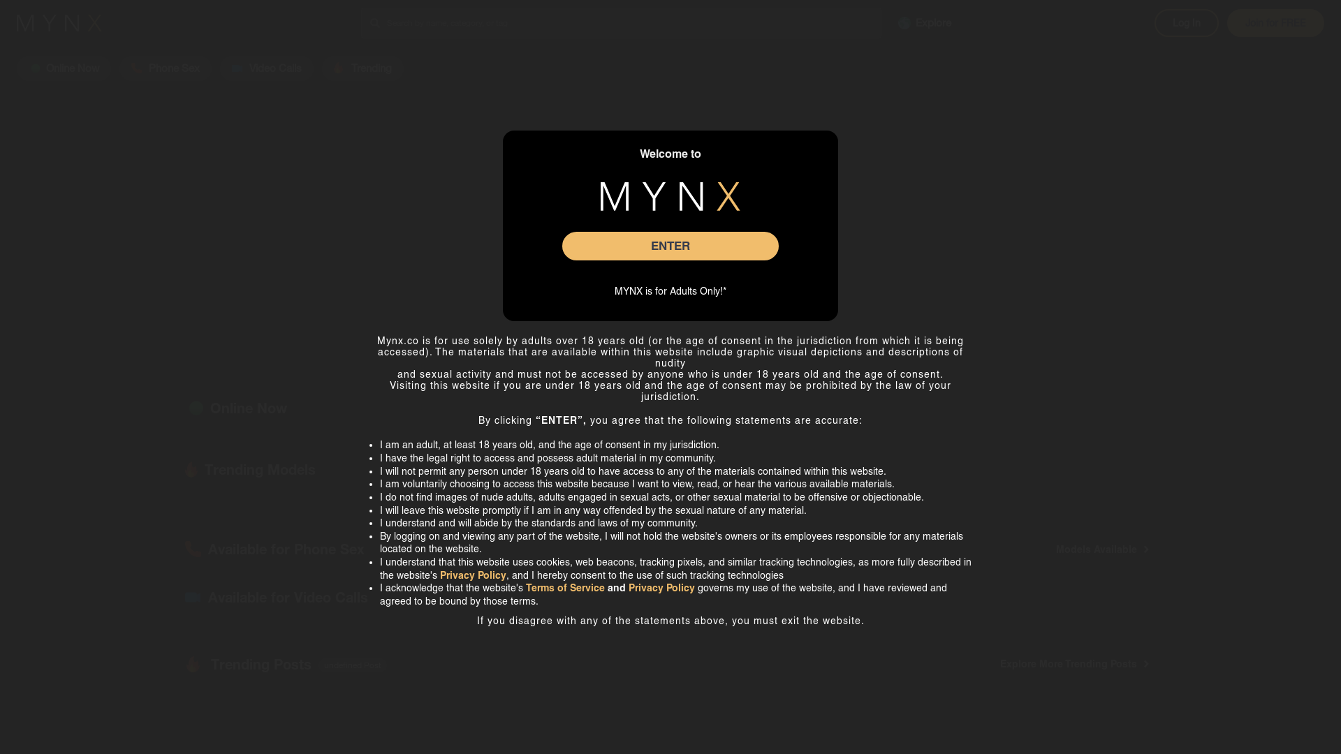 website screenshot of https://mynx.co/