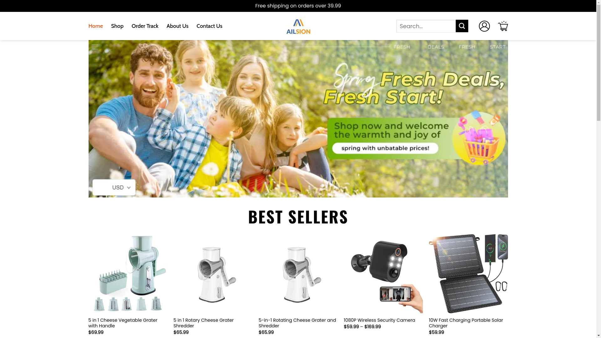 website screenshot of https://eliteailsion.shop/