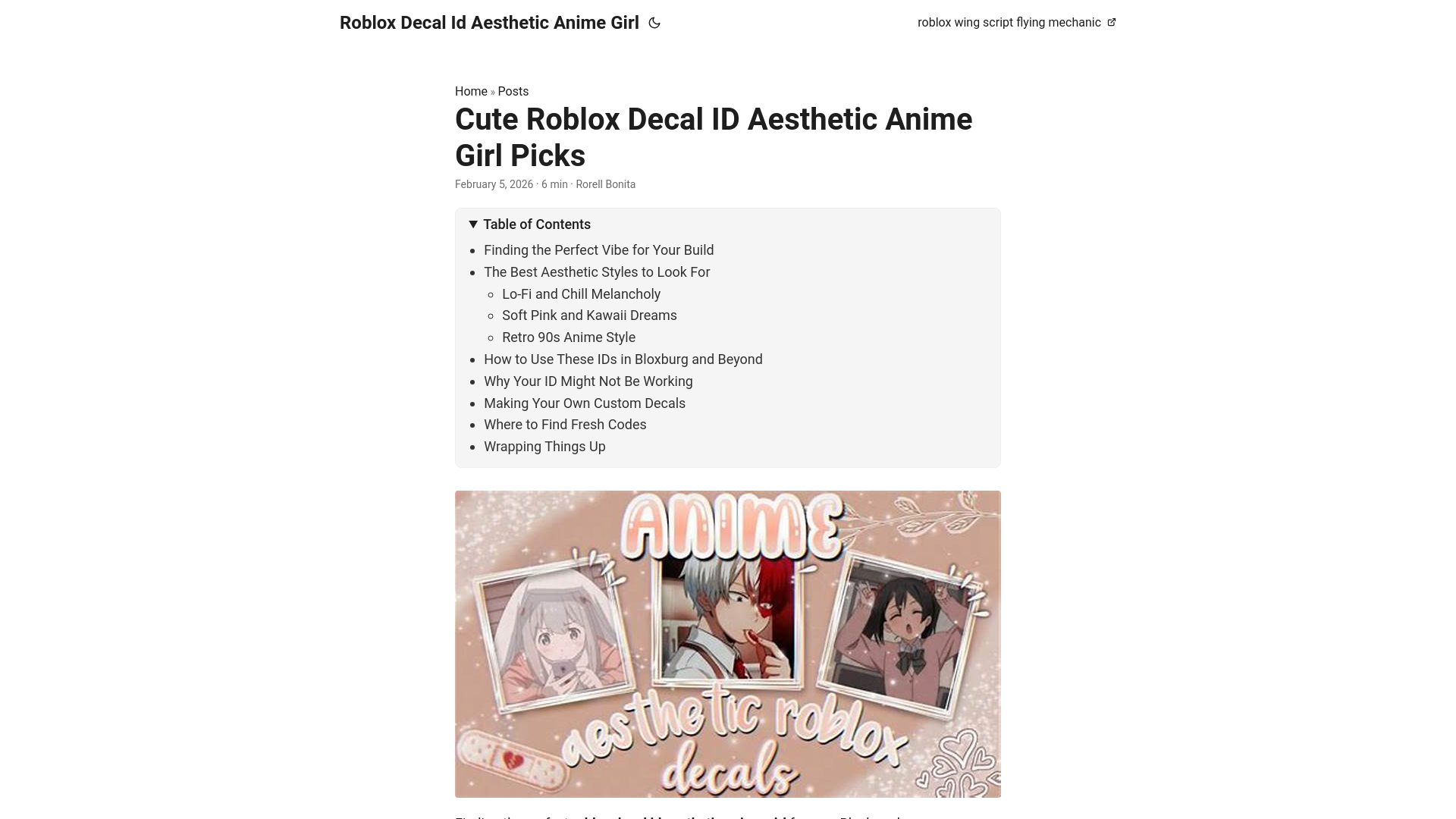 website screenshot of https://roblox-decal-id-aesthetic-anime-girl.pages.dev/