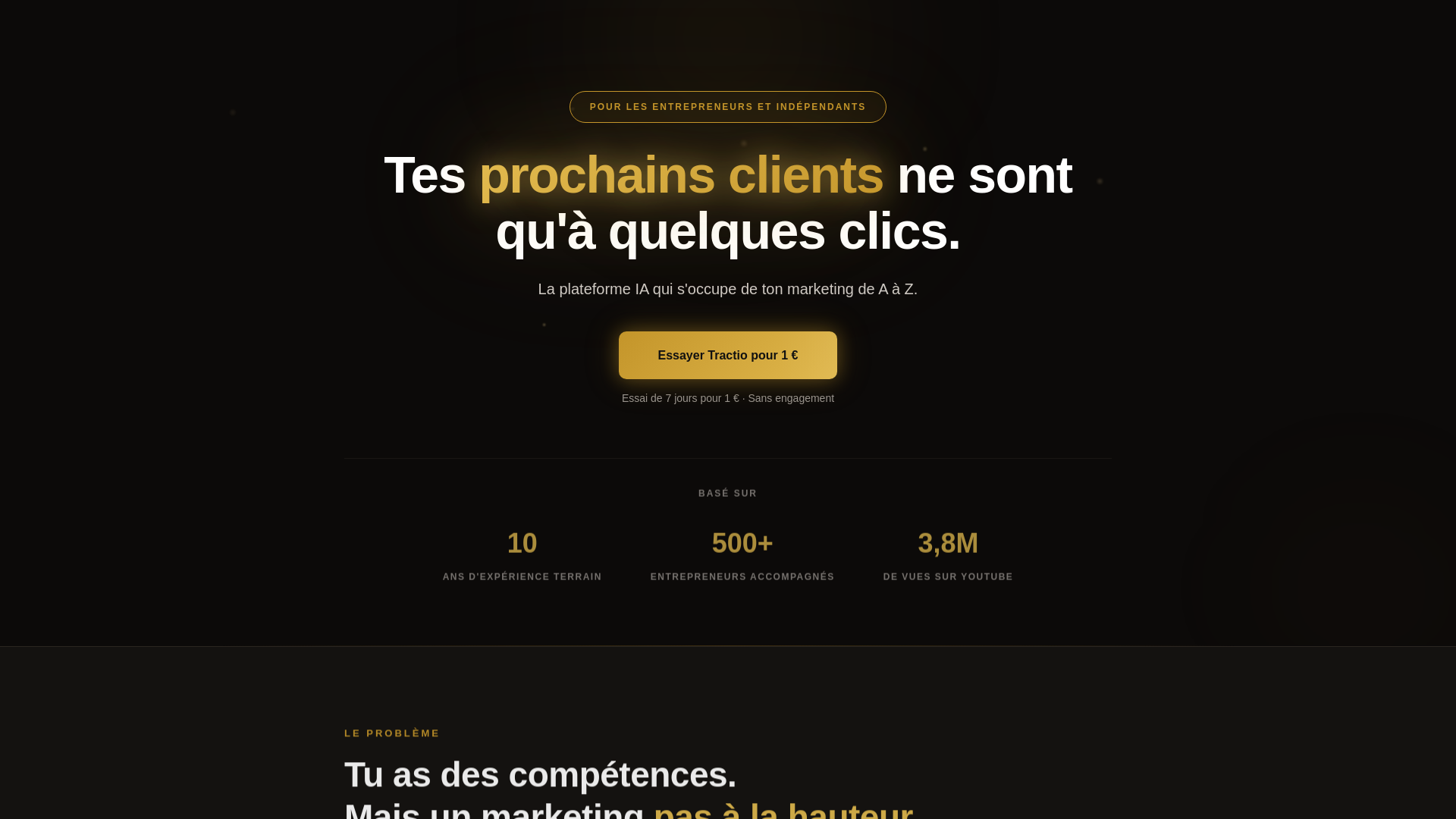 website screenshot of https://tractio.ai/